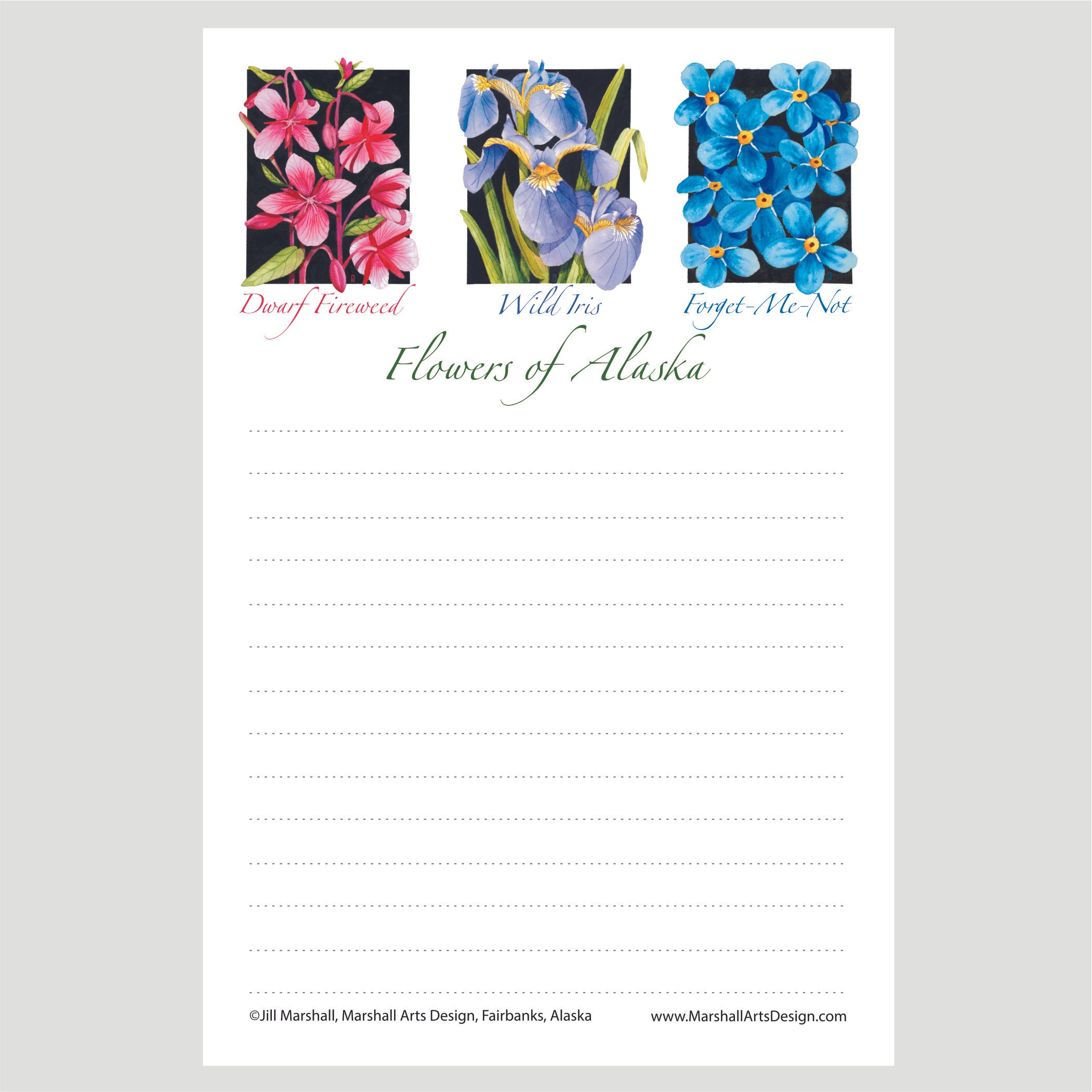Flowers of Alaska Notepad