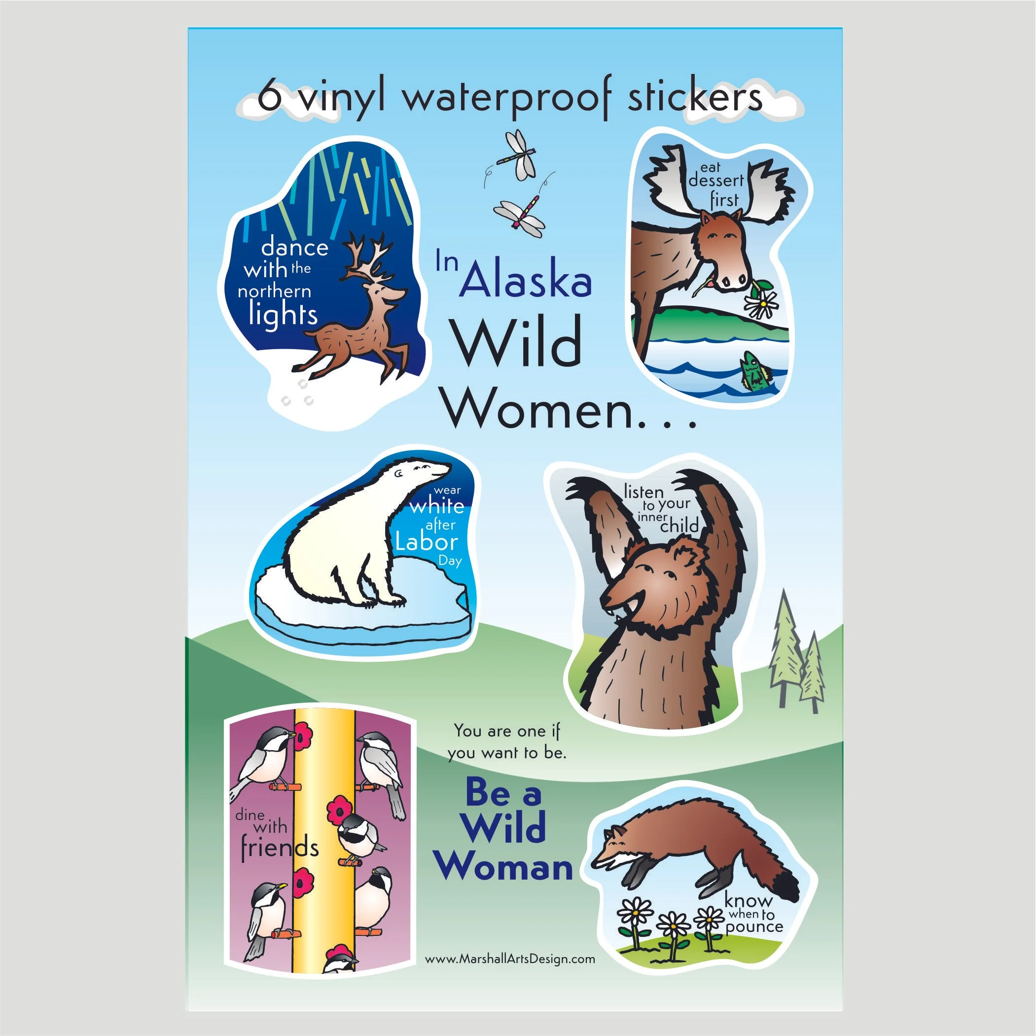 Alaska Wild Women Stickers