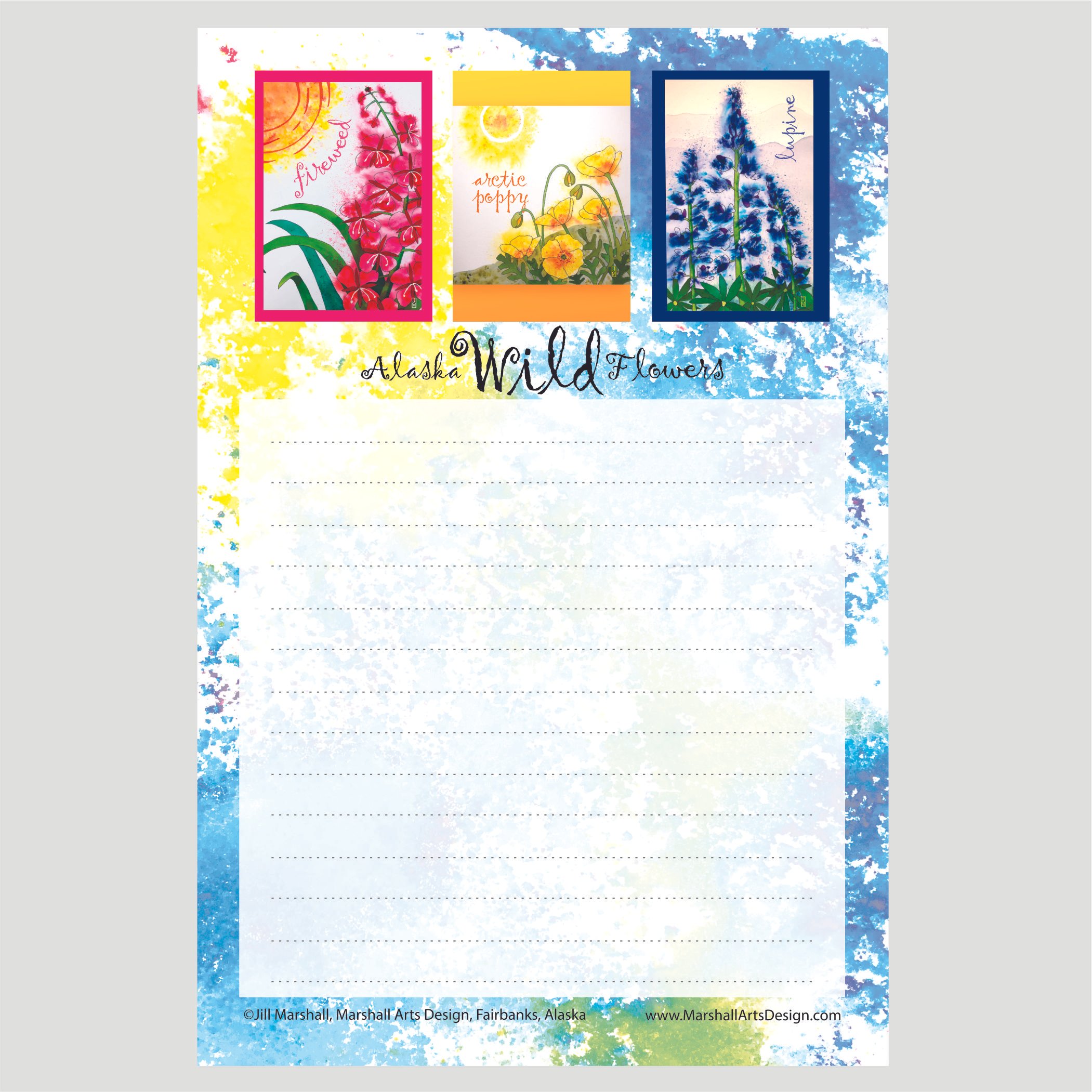 Alaska Wild Flowers Notepad