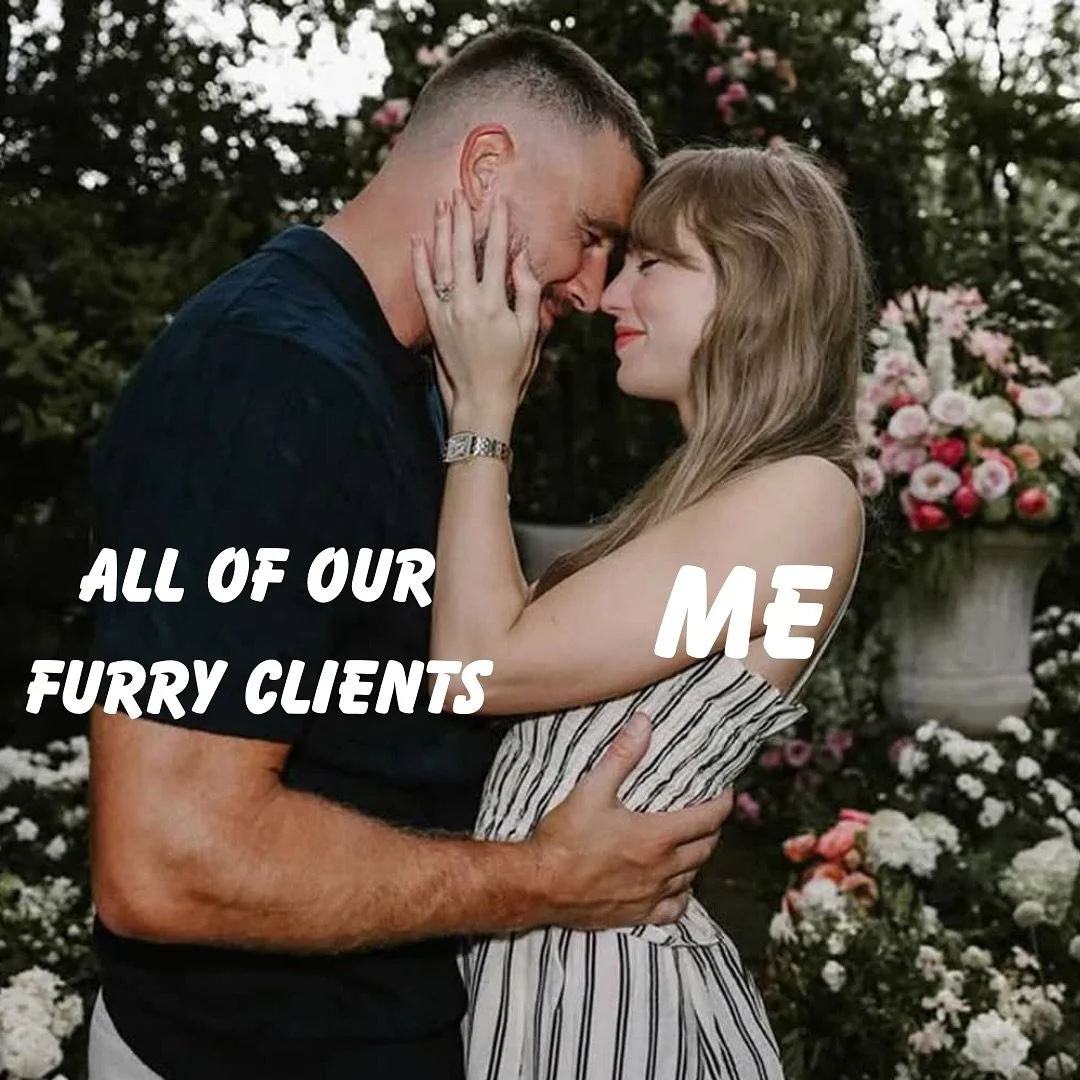 Love is in the hair🤪🐶
&bull;
&bull;
&bull;
&bull;
&bull;
#loveisinthehair #engaged #love
#TaylorSwift #TravisKelce #TaylorAndTravis #Swifties #LoveStory #TT #dogsofinstagram #dogsofinsta #dogsofcanada #dogstagram #doggrooming #doggroomer #doggroome