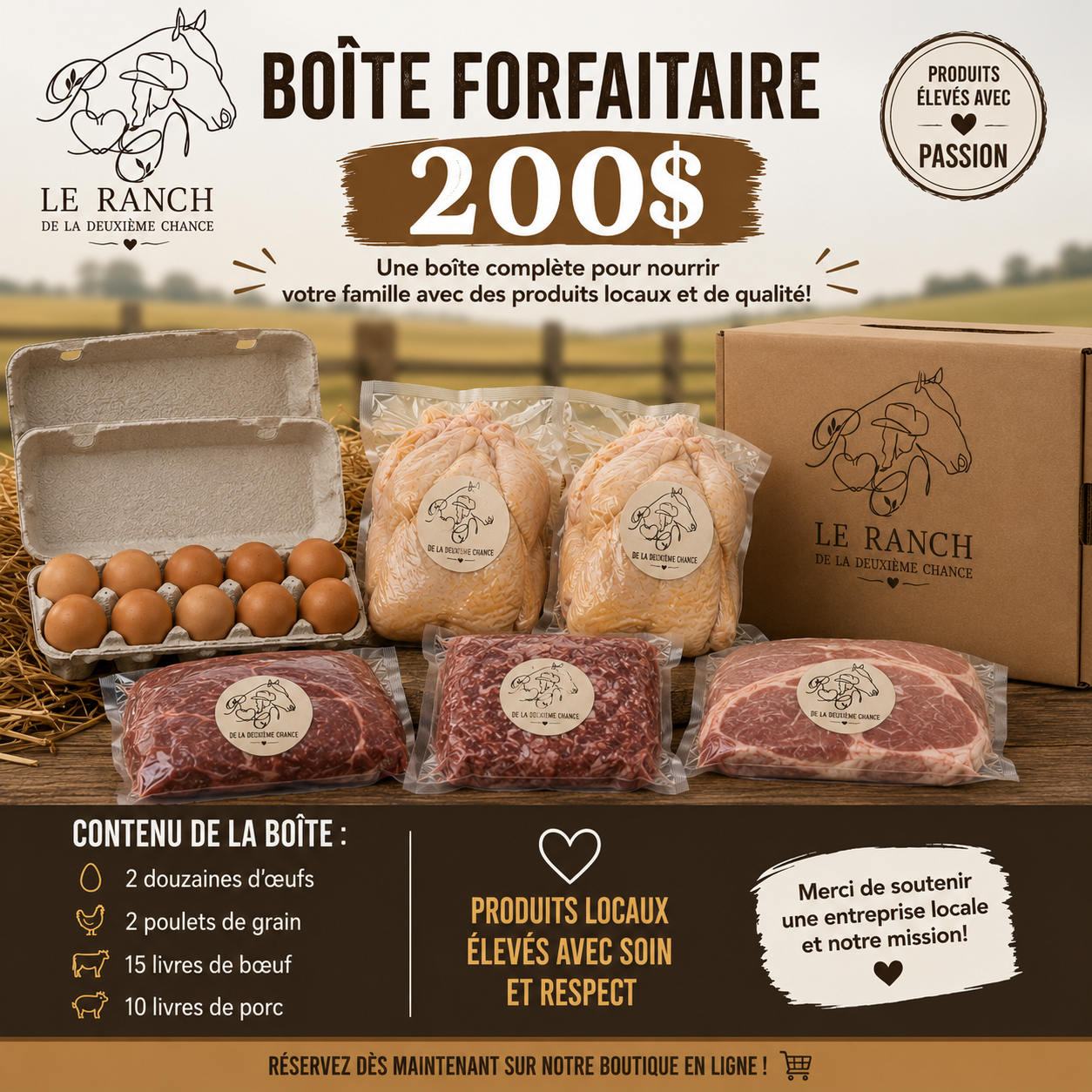 Boite forfaitaire- 200$