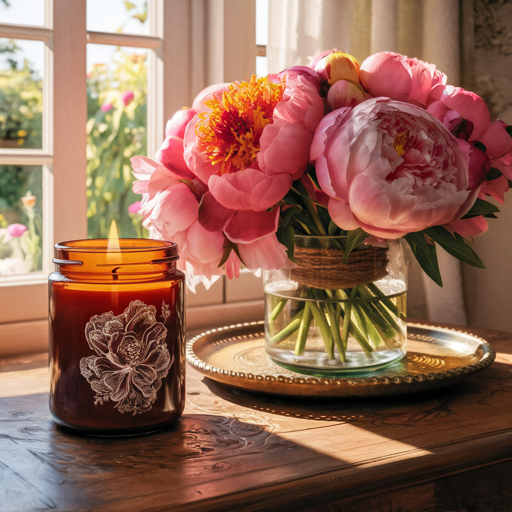 Waxtrot branded candles at the florist