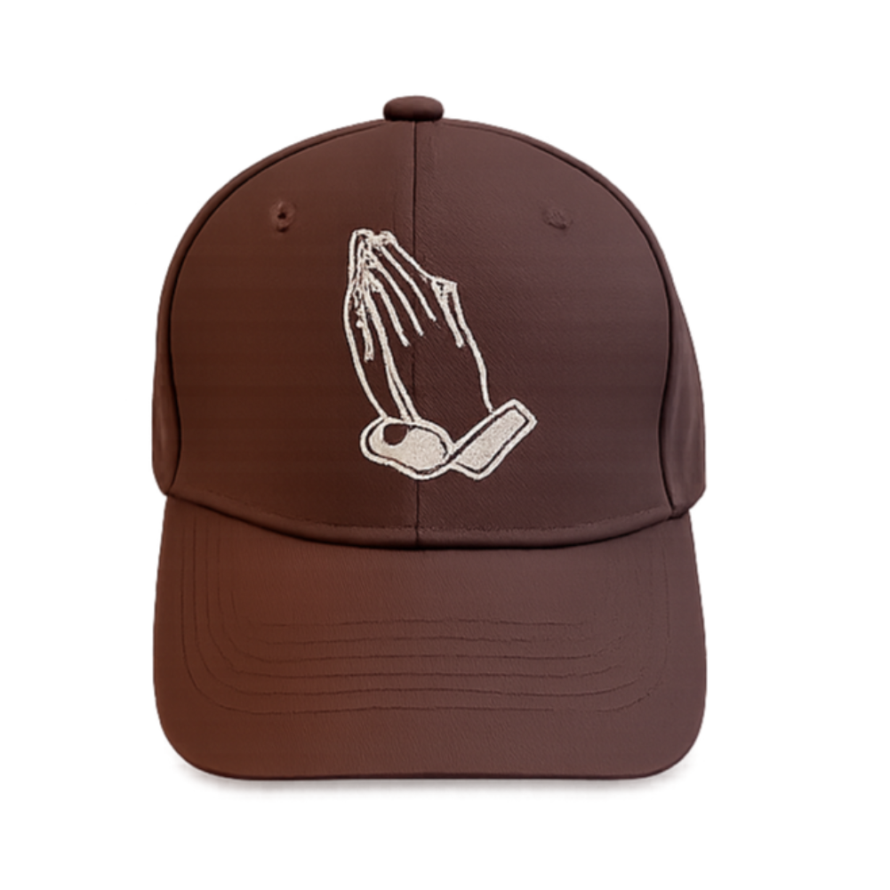 Brown baseball cap embroidered (Unisex)