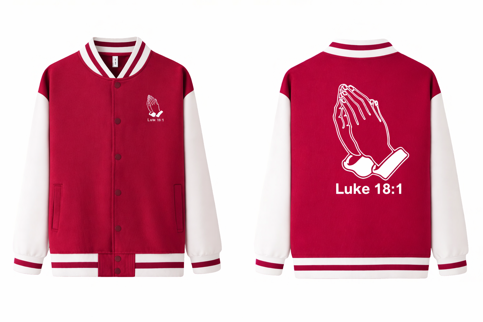 Maroon Jacket - Front and Back (Unisex)