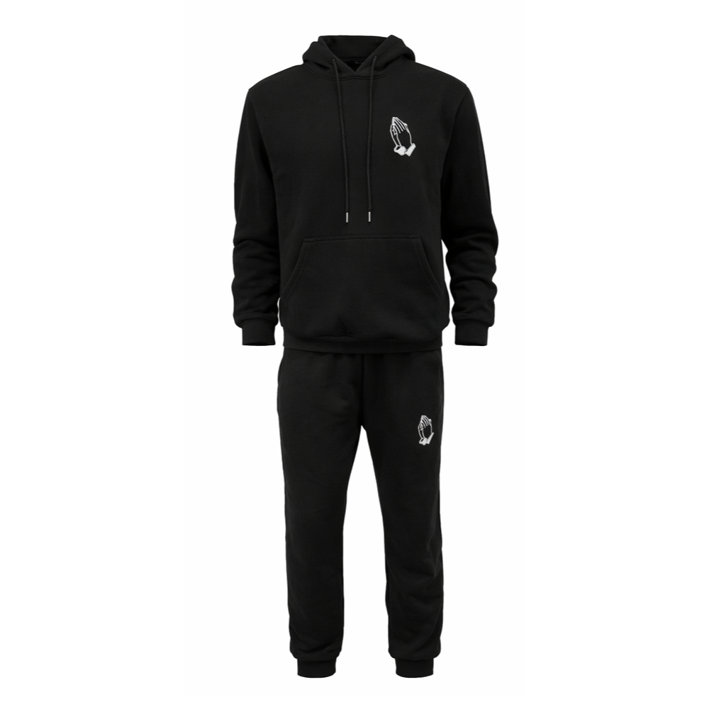 Black & white sweat suit (Unisex) New