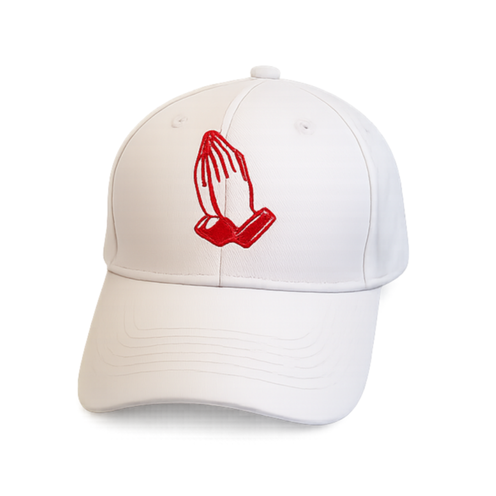 White baseball cap embroidered (Unisex)