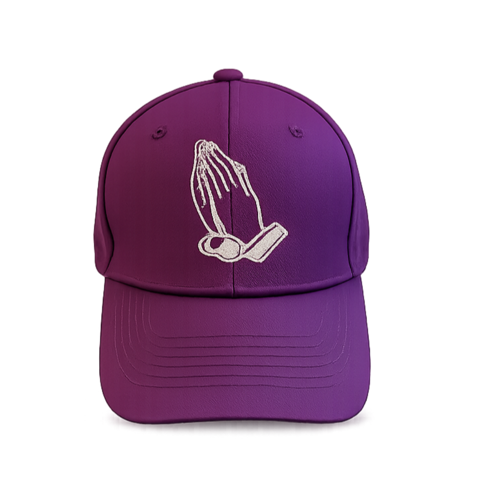 Purple baseball cap embroidered (Unisex)