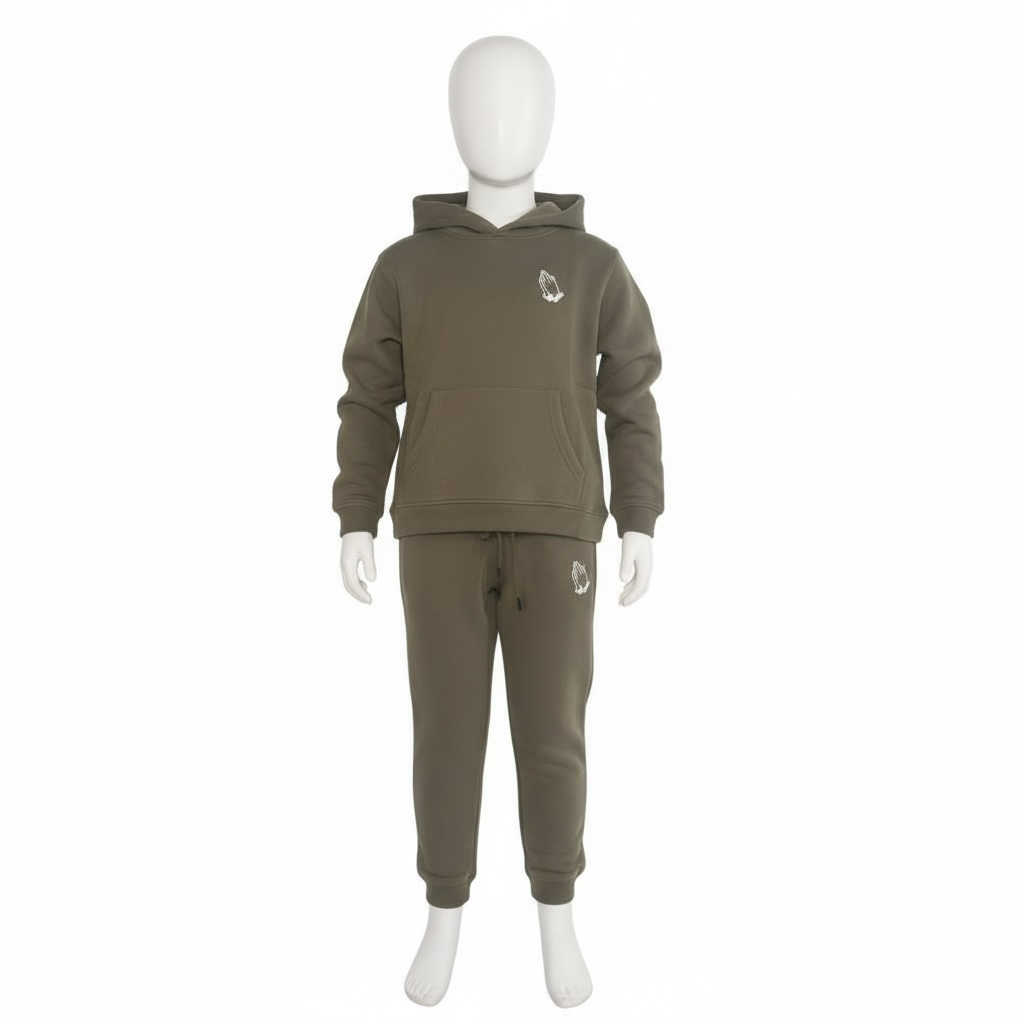 Child Grayish Green Sweat Suit (Unisex)