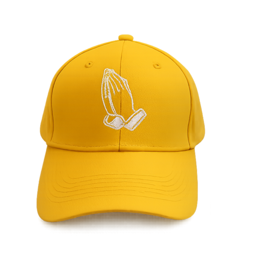 Yellow baseball cap embroidered (Unisex)