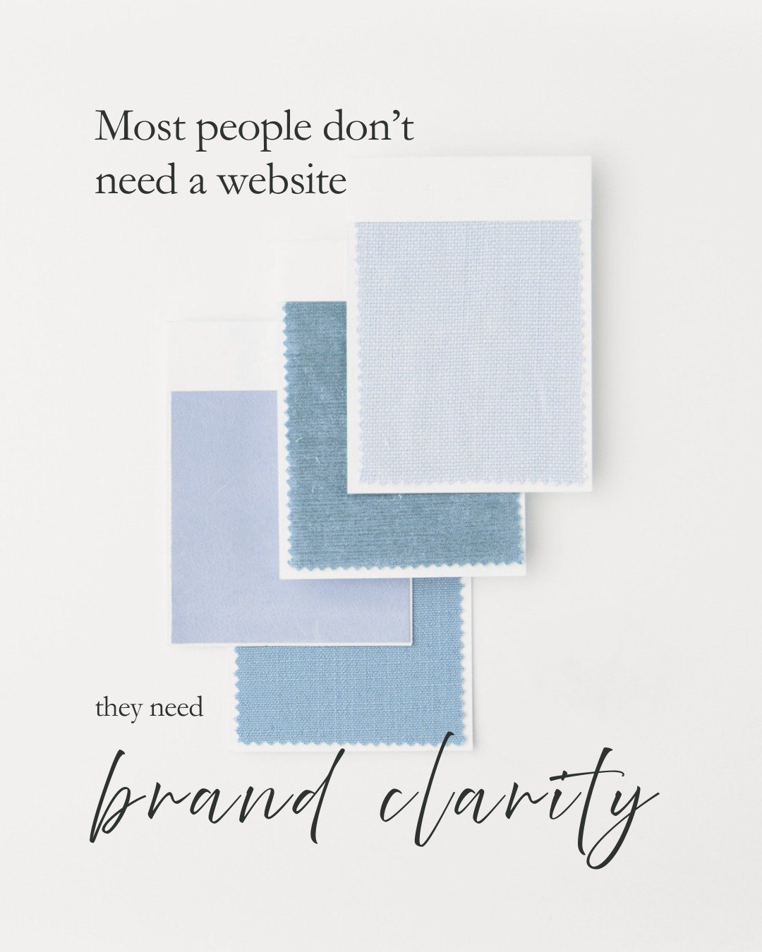 Most people don&rsquo;t actually need a website.
They need brand clarity.

When clarity is in place, design becomes simple.
When it isn&rsquo;t, everything feels harder than it should.

This is the gap I work in.