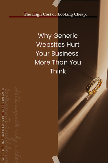 The High Cost of Looking Cheap: Why Generic Websites Hurt Your Business More Than You Think