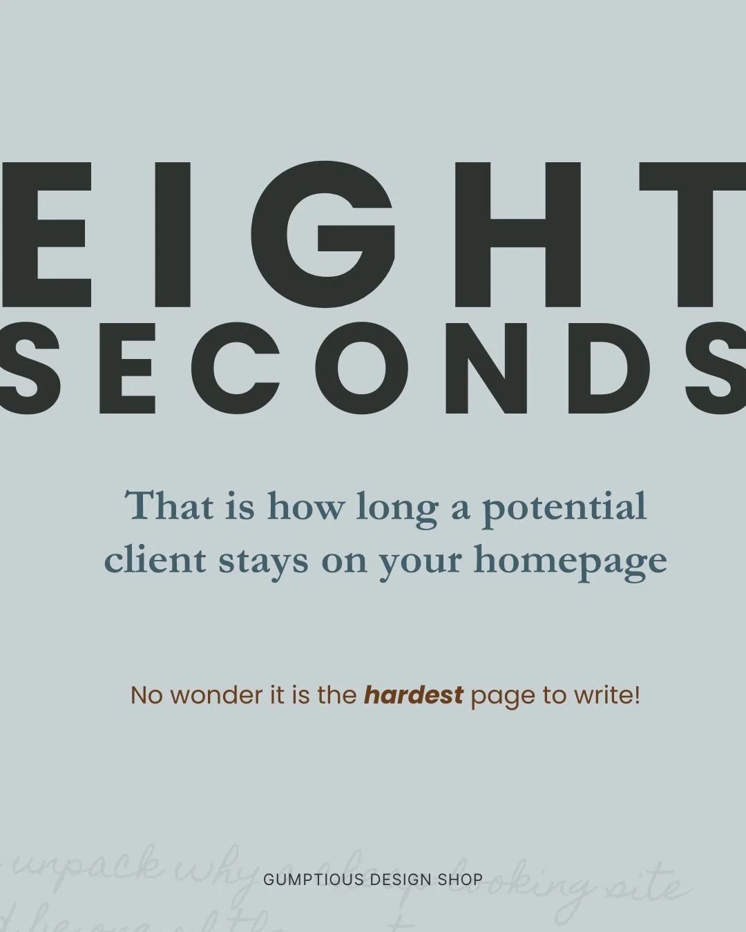 Your homepage has eight seconds to make someone stay. That is not a design problem. It is a copy problem.

And it is not that you do not know your business. It is that you know it too well. You are too close to it to see what a stranger needs to read