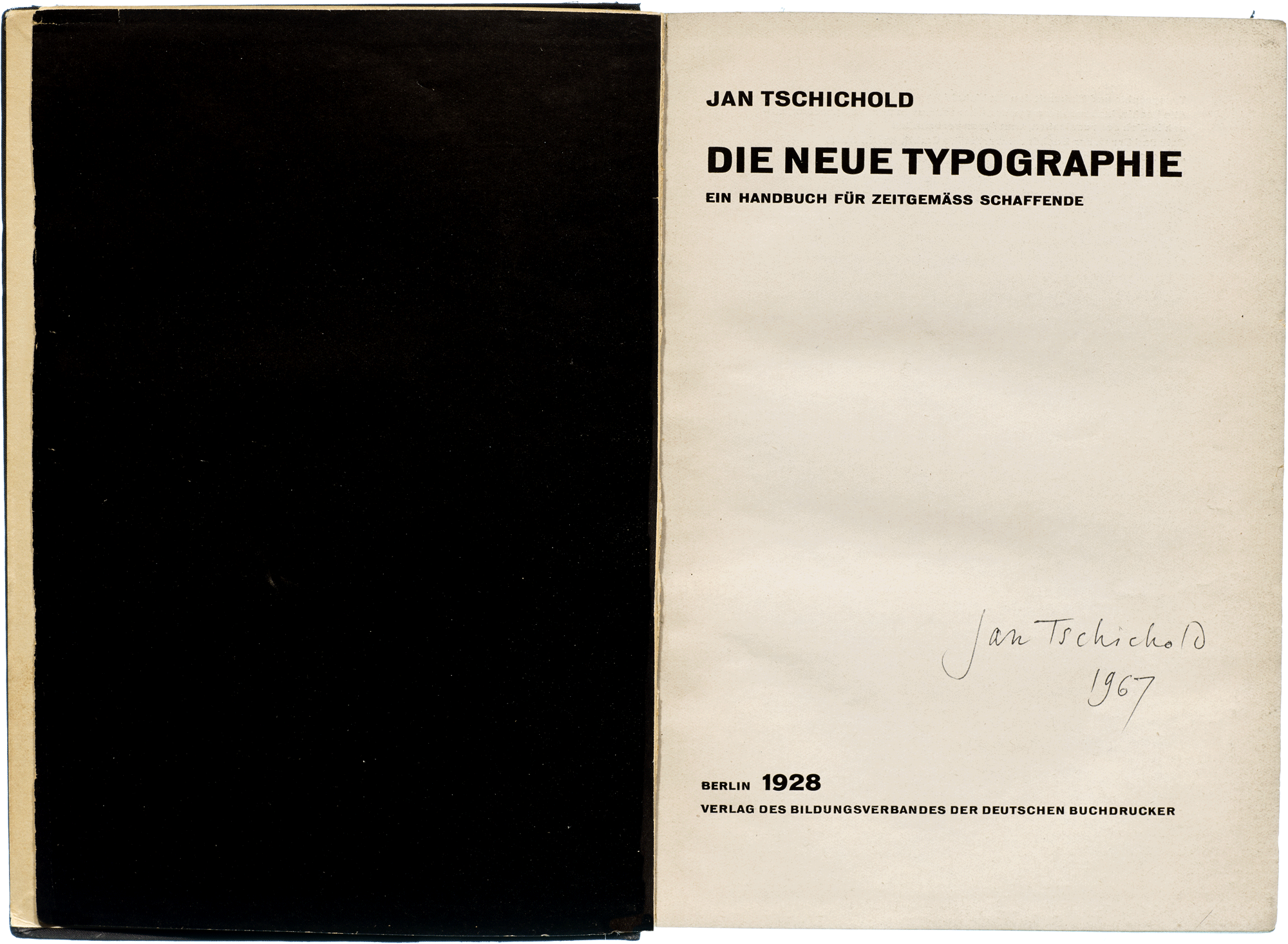 The title page of Jan Tschichold's Die Neue Typographie