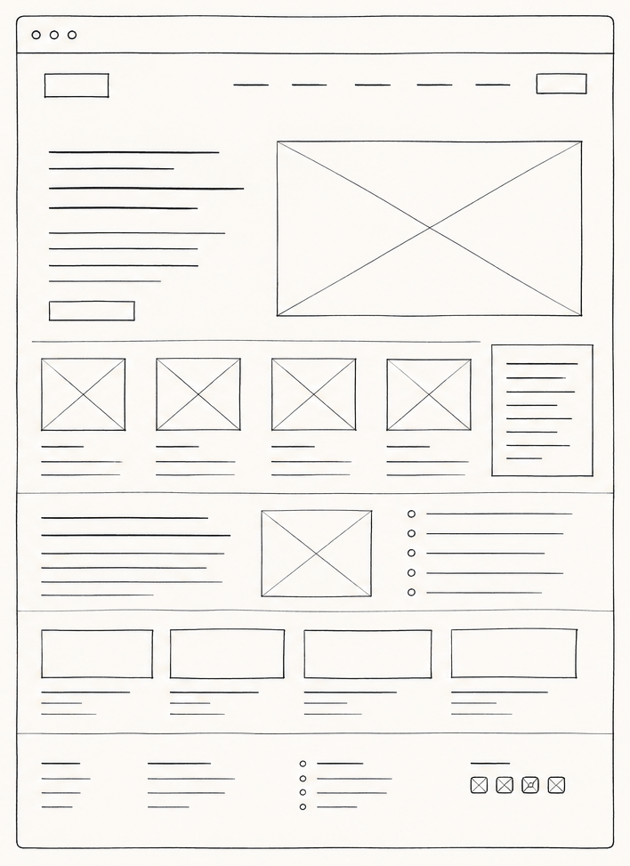 A cluttered website layout with too many elements