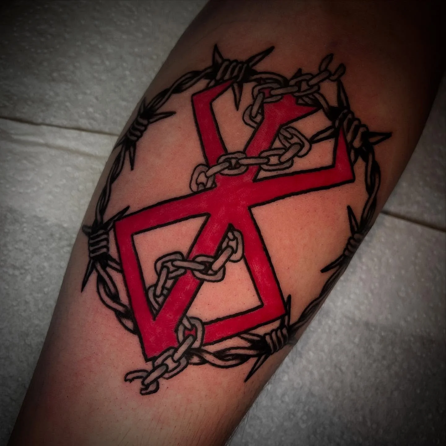 Done recently for Billy! Thanks heaps mate, love doing Berserk tattoos! 

@vintagescarecrow 

#tattoo #tradtattoo #traditionaltattoo #traditional #flash #flashtattoo #colour 
#colourtattoo #adelaideartist #southaustralia#adelaidetattoos #adelaide  #w