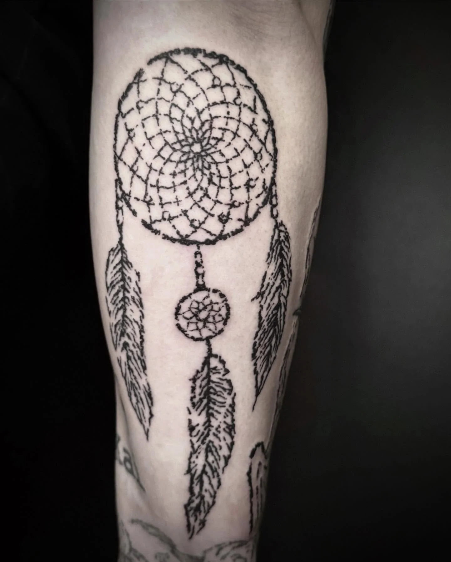 This is the finishing up of a half sleeve for @libby_dean_102030. lots of very cool elements coming together to form these beautiful pieces ! Thankyou for the trust! 

#tattoo #adelaidetattoo #woodcuttattoo #tattooapprentice #blackwork 

@vintagescar