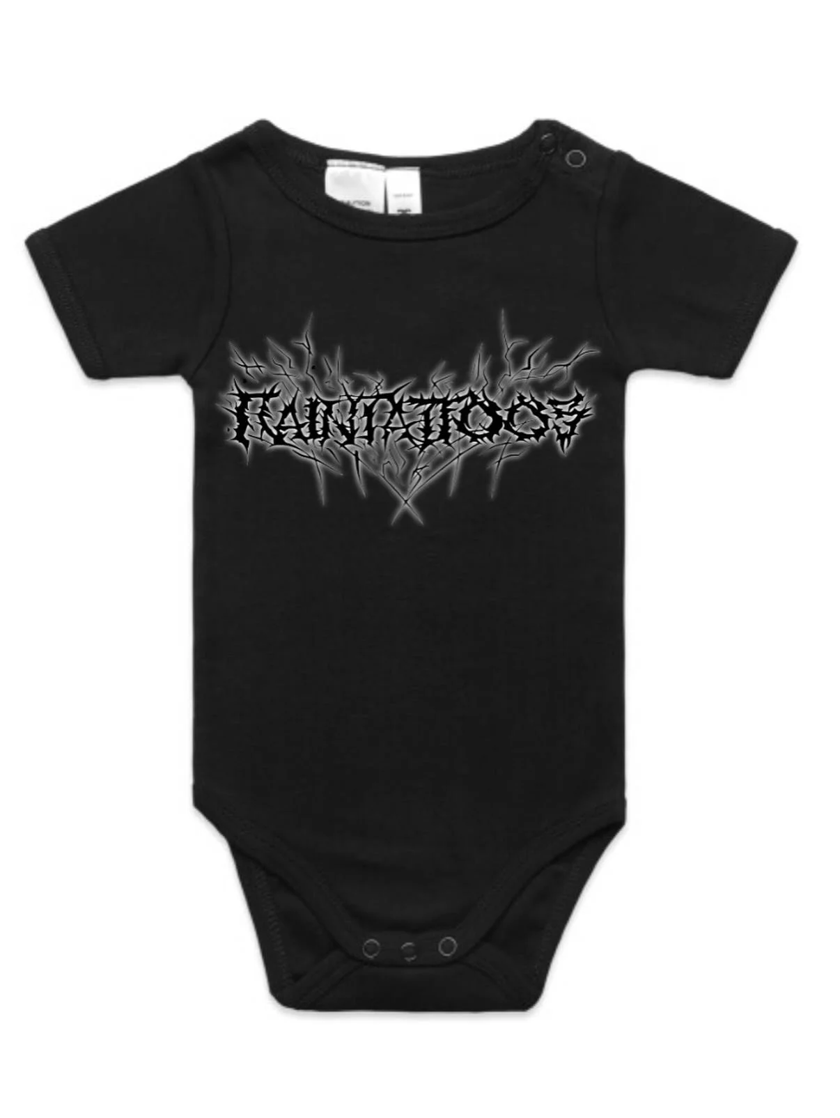 some very exciting news that i have the privilege of announcing! My partner and i are expecting a wee baby April 2026 ! 

this romper isn't currently in production but if other parents want a baby version of the Rain Tattoos Tee message me ! if i get