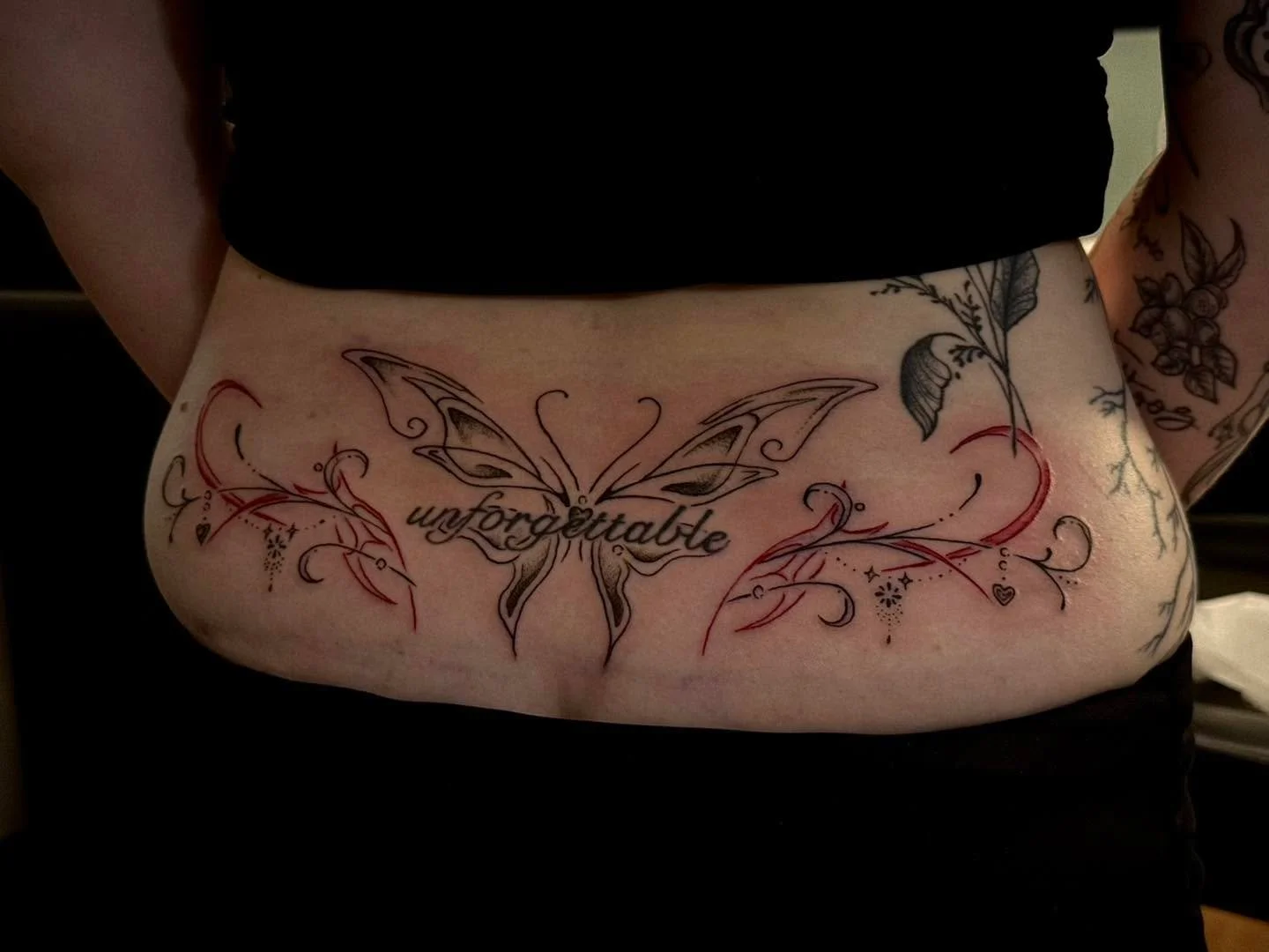 Some little additions to this lower back piece by @rain_tattoos before she starts her maternity leave ✨

We&rsquo;re going to miss seeing all the amazing work that comes out of Abbeys room but we are so excited for this next chapter for her 🥺

#tatt