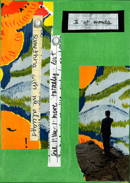 lara's tarot: ii of wands (2025) | $55 | 5"x7"