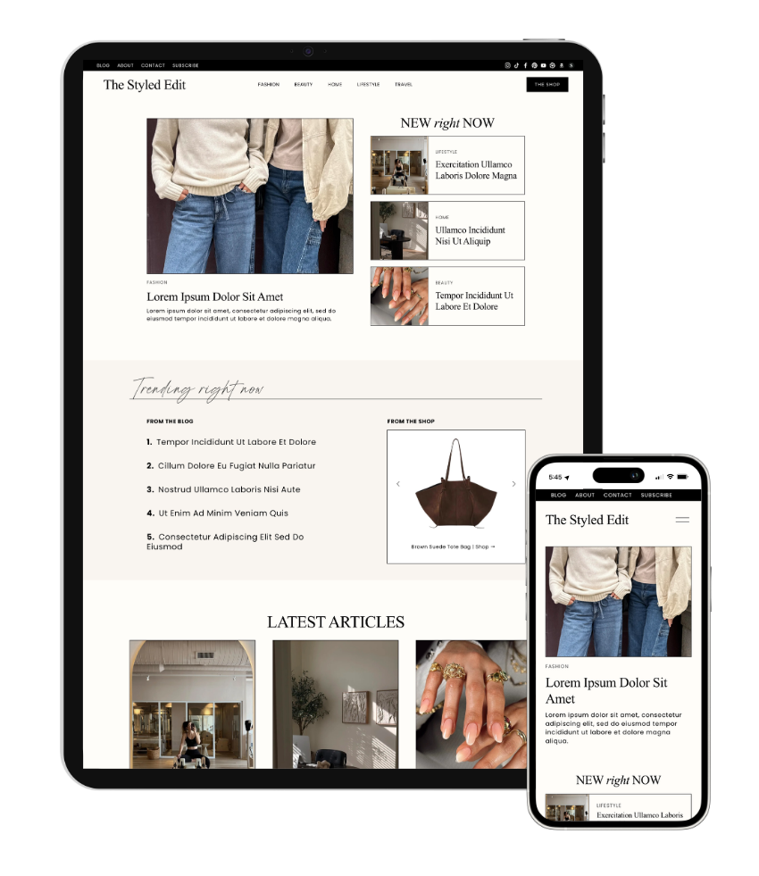 Squarespace Templates for Bloggers, Influencers, Content Creators