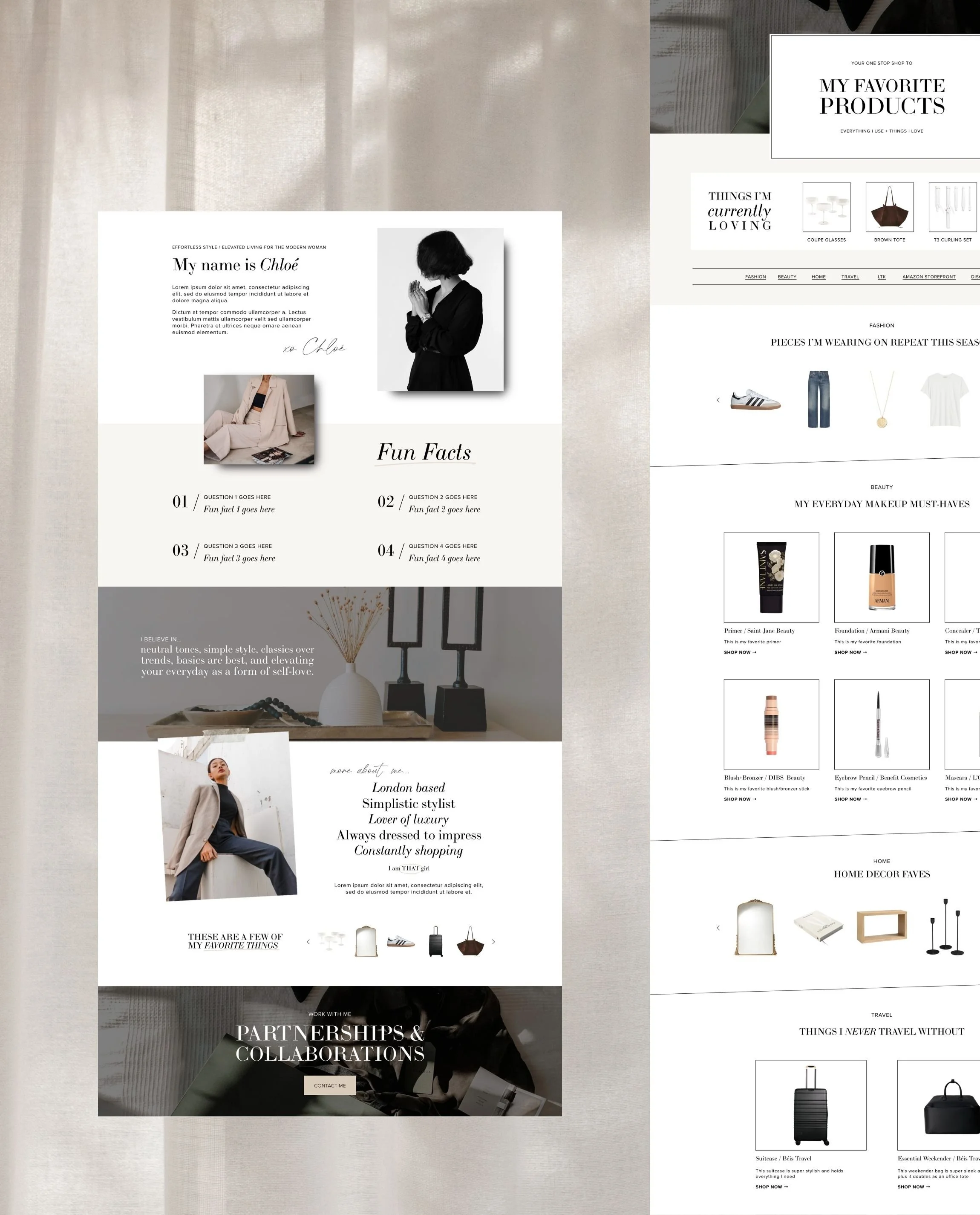  Squarespace Website Templates for Bloggers, Influencers, Content Creators - That Girl Squarespace Blog Template 