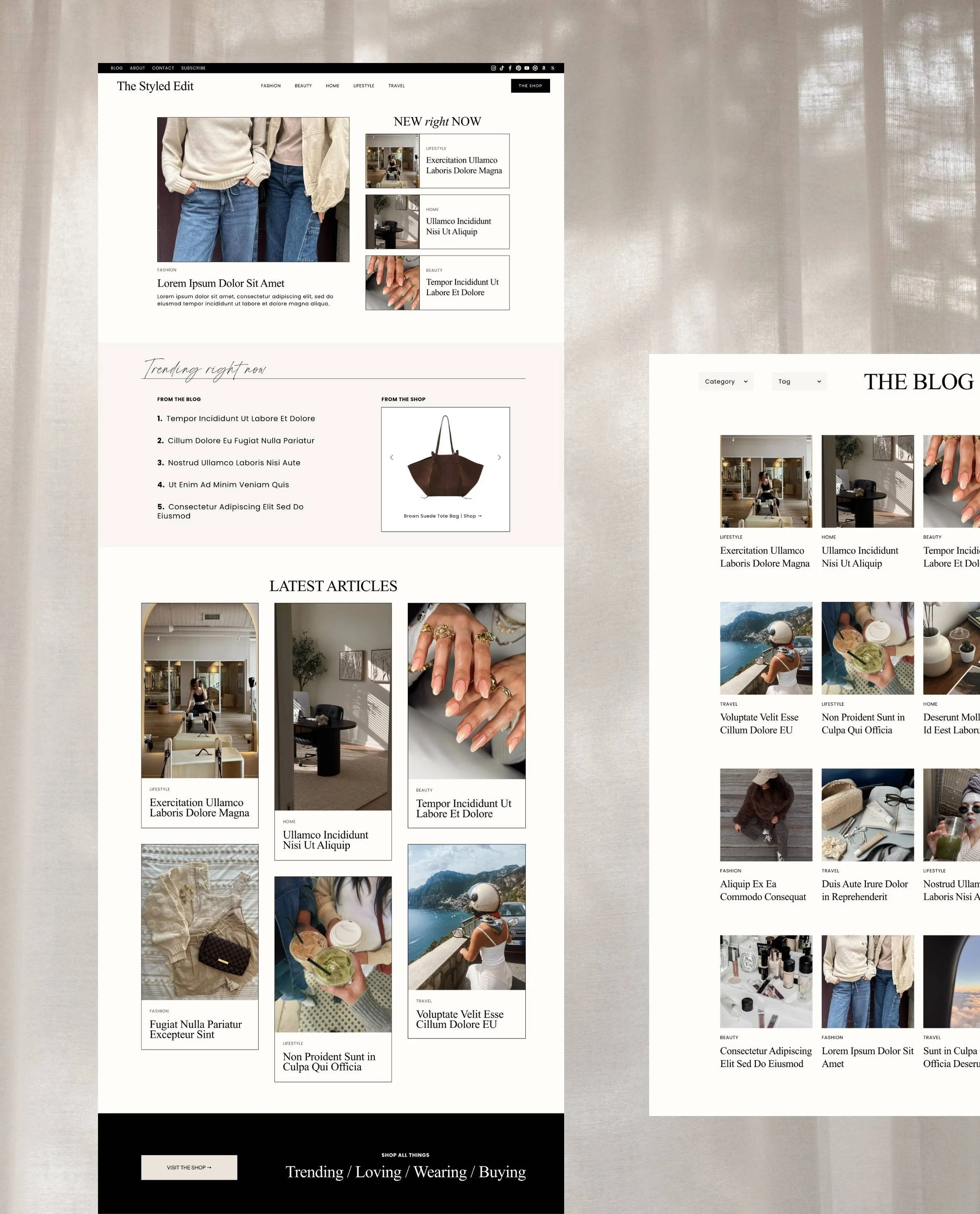  Squarespace Website Templates for Bloggers, Influencers, Content Creators - The Styled Edit Squarespace Blog Template 