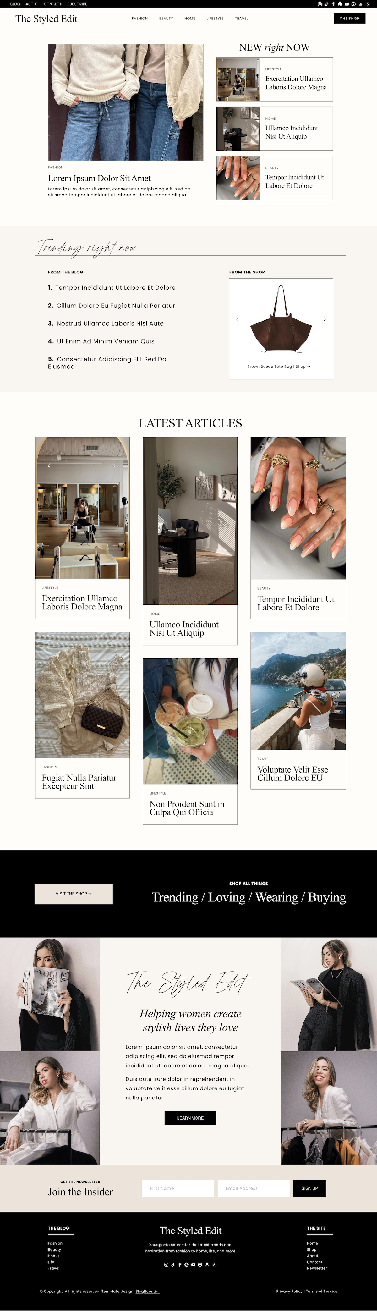 Squarespace Templates for Bloggers, Influencers, Content Creators