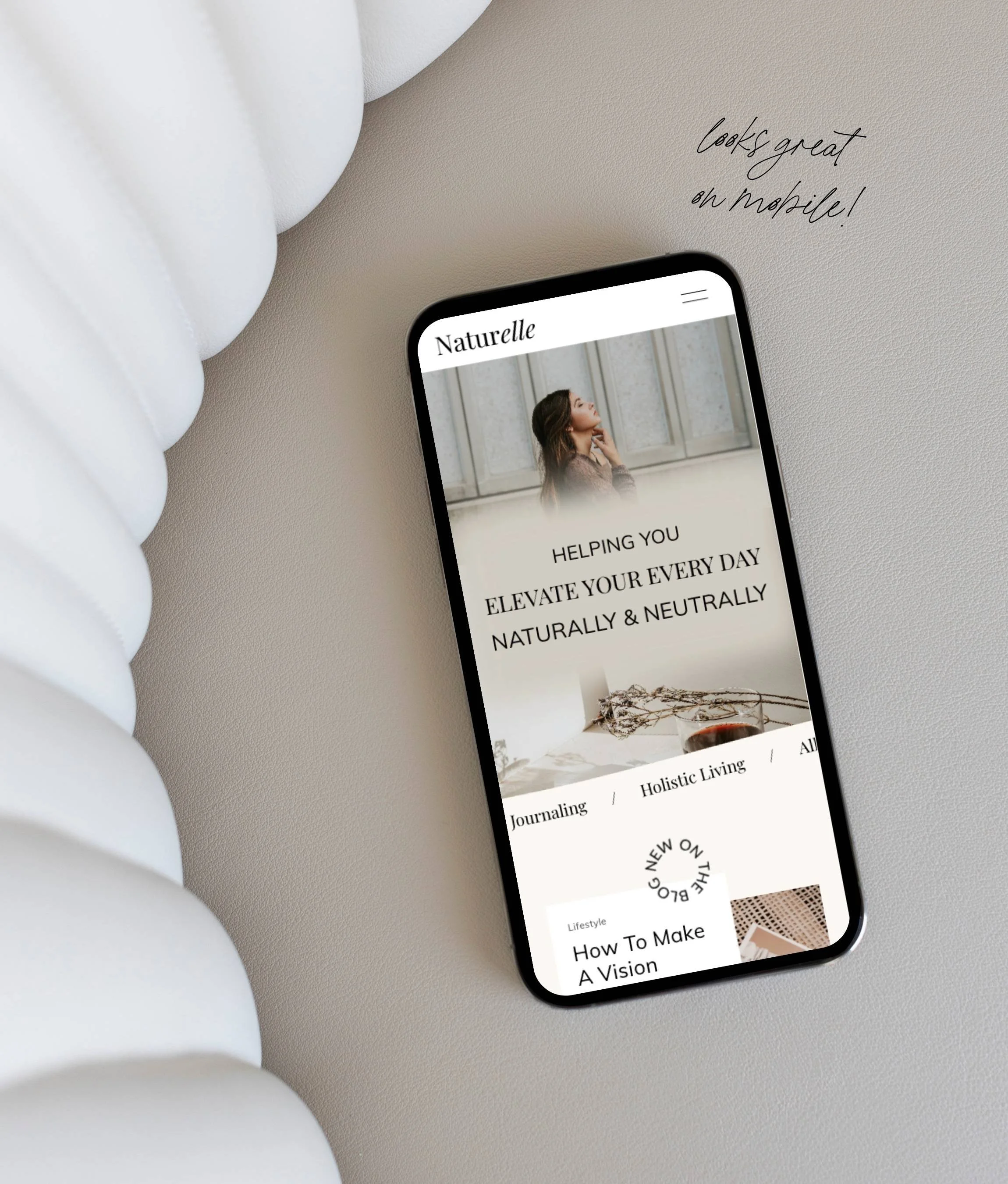 Squarespace Website Templates for Bloggers, Influencers, Content Creators - Naturelle Squarespace Blog Template 