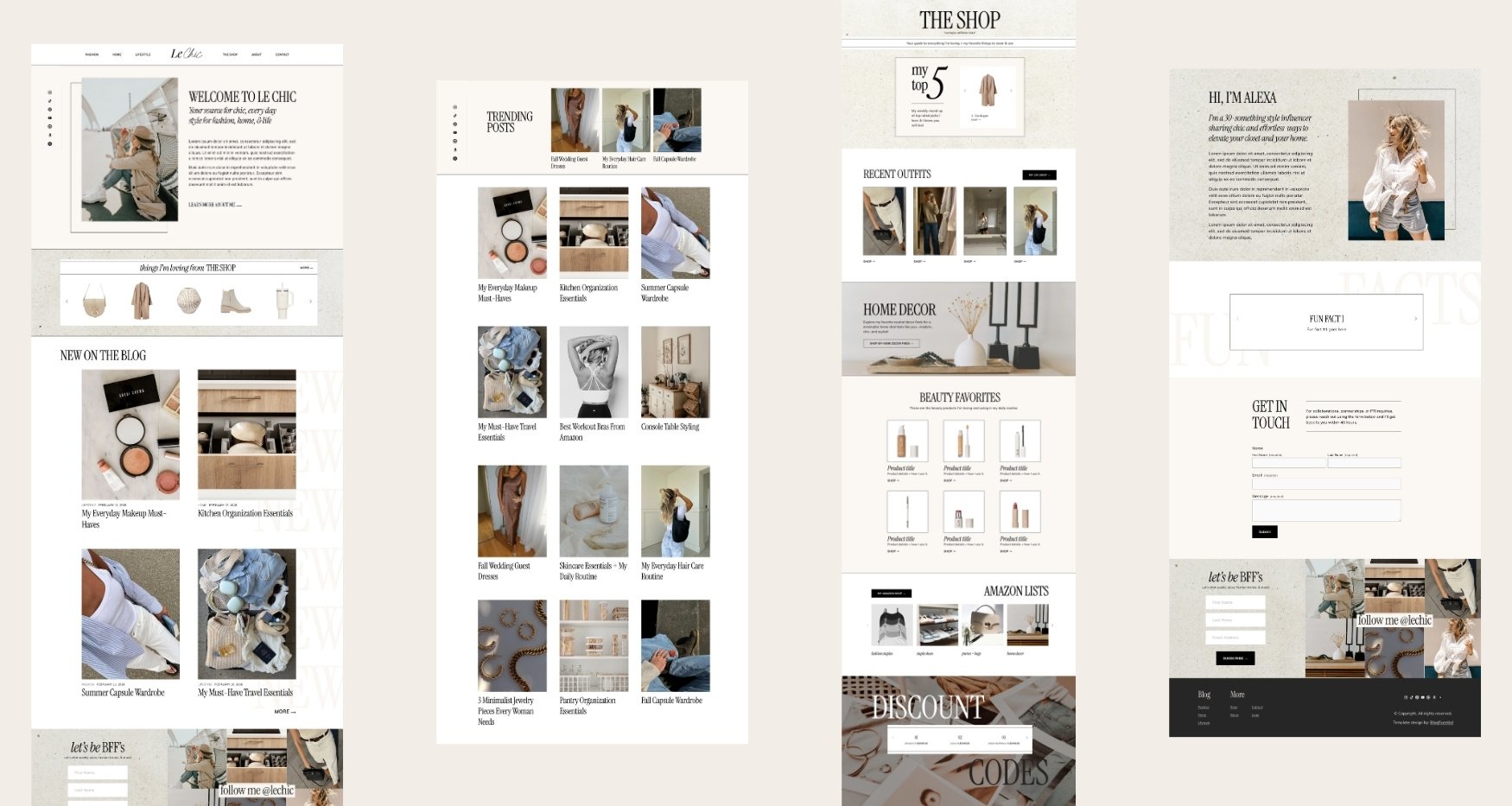 Squarespace Templates for Bloggers - That Girl Squarespace Blog Template Screenshot