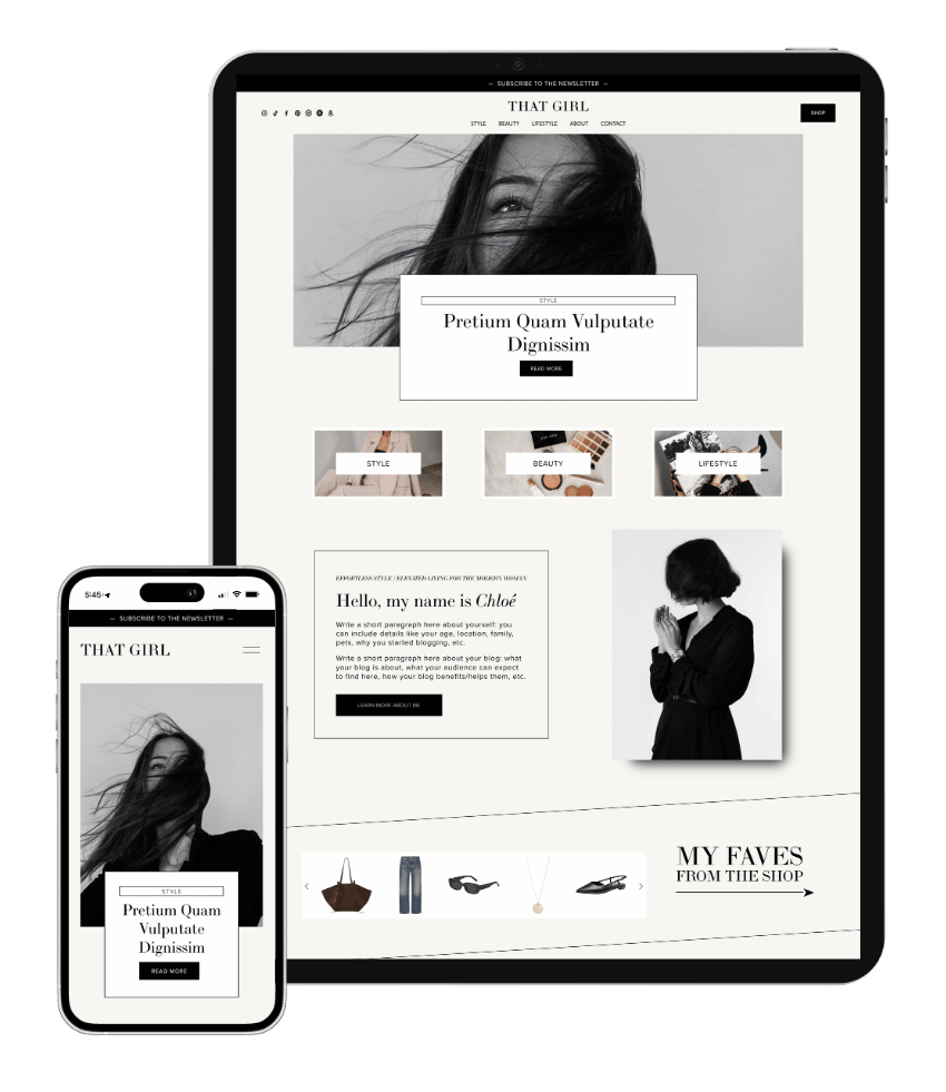 Squarespace Templates for Bloggers, Influencers, Content Creators - Blogfluential