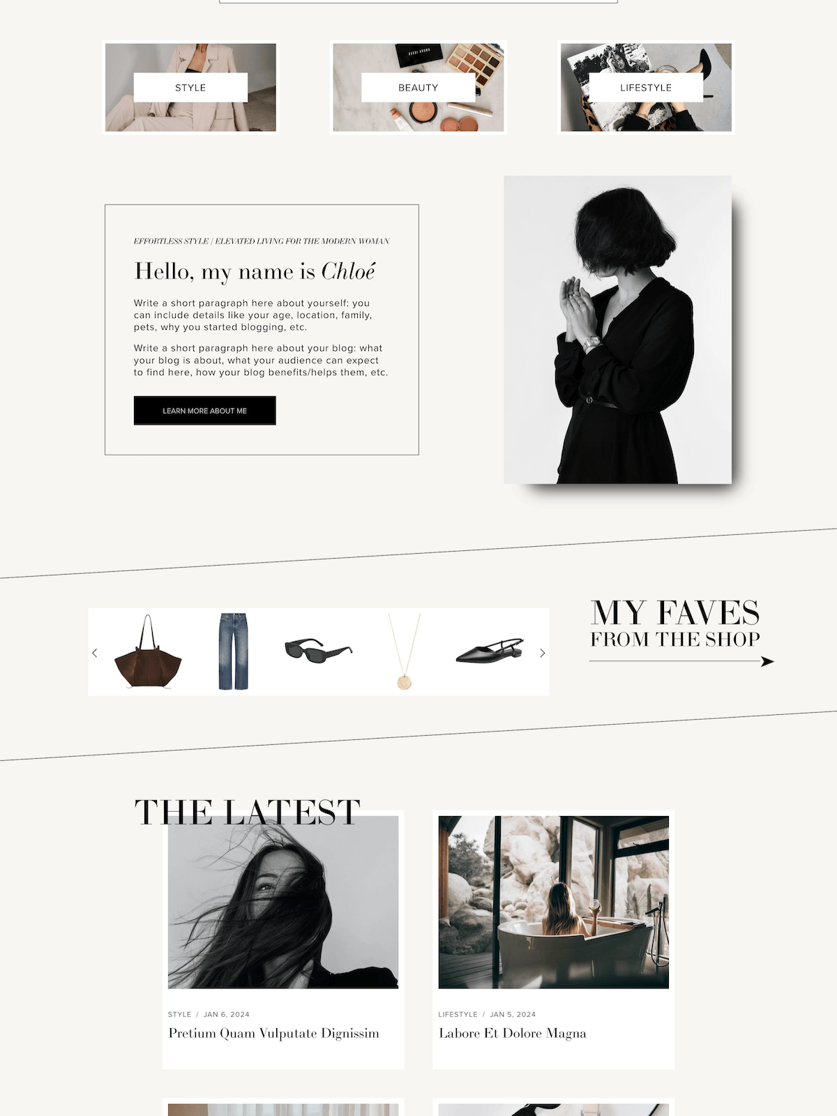 Squarespace Templates for Bloggers, Influencers, Content Creators