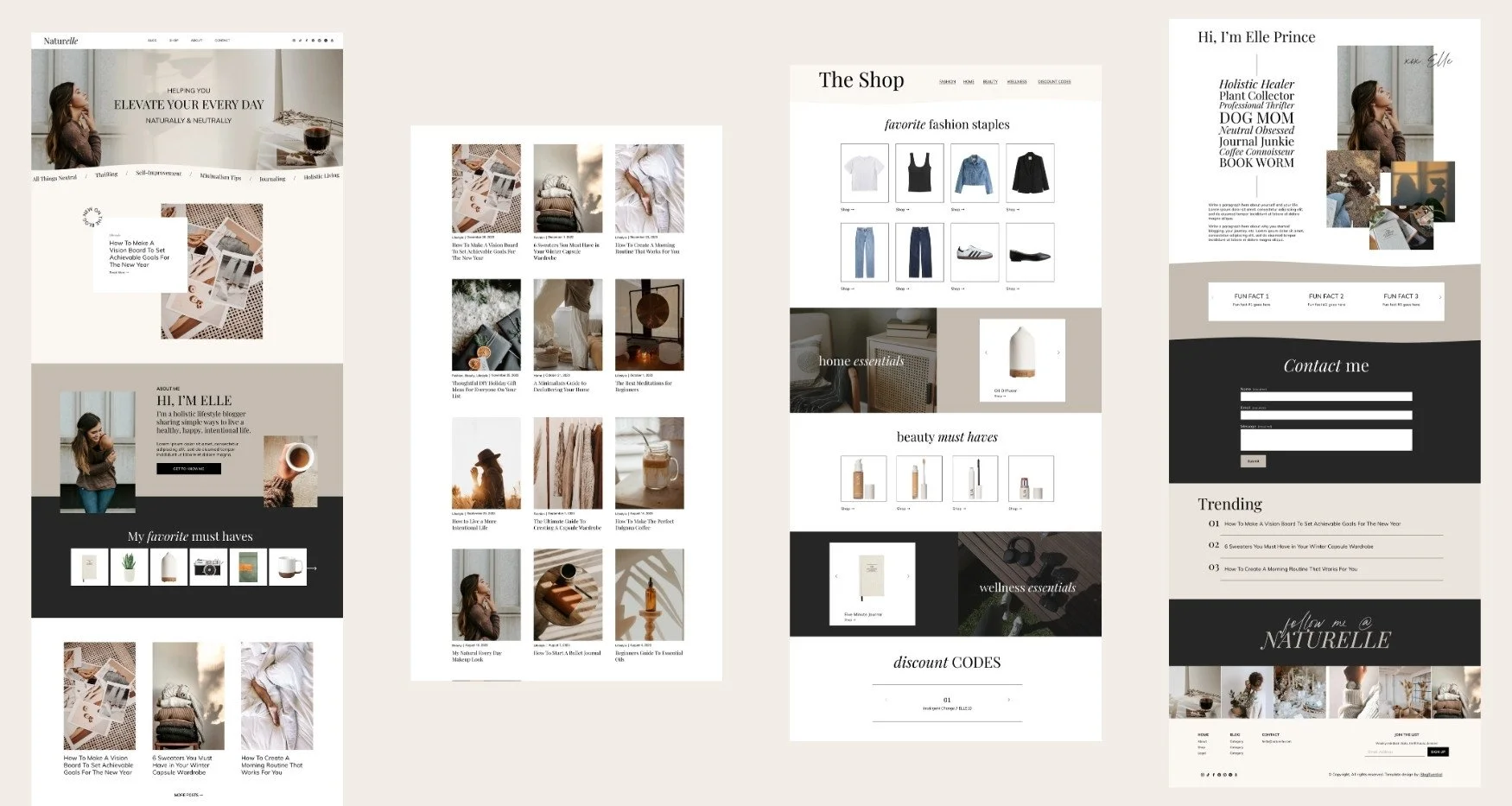 Squarespace Templates for Bloggers - That Girl Squarespace Blog Template Screenshot