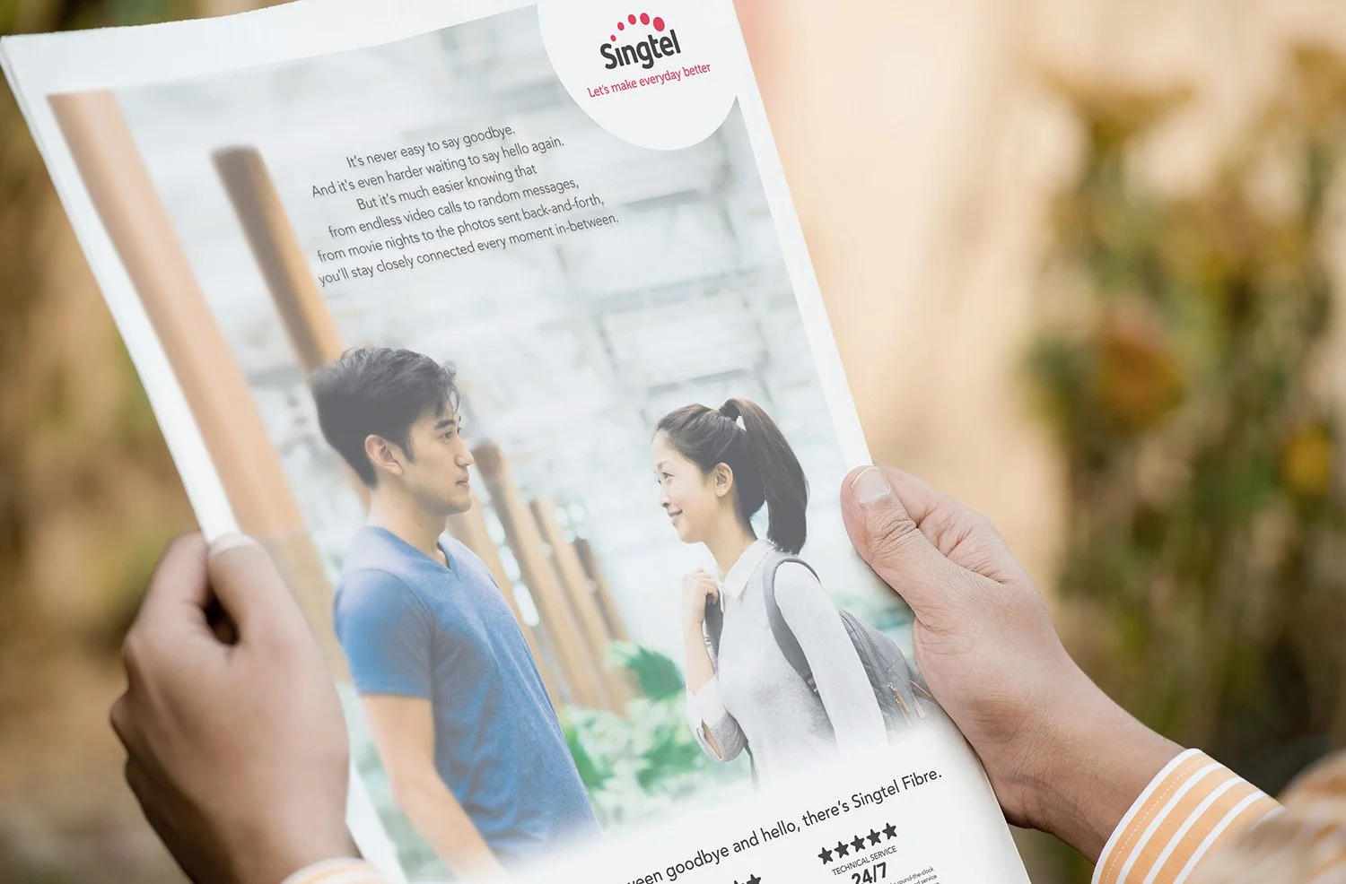 A long-distance love story to sell Singtel's Fibre.