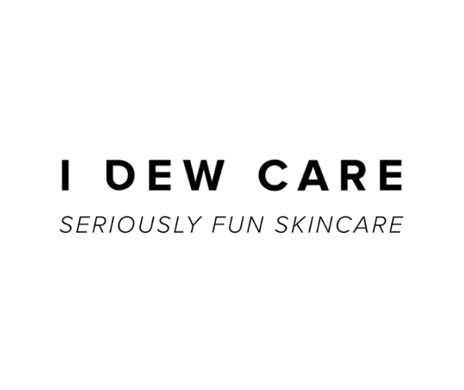 I Dew Care logo with the slogan 'Seriously Fun Skincare' in black text on a white background.
