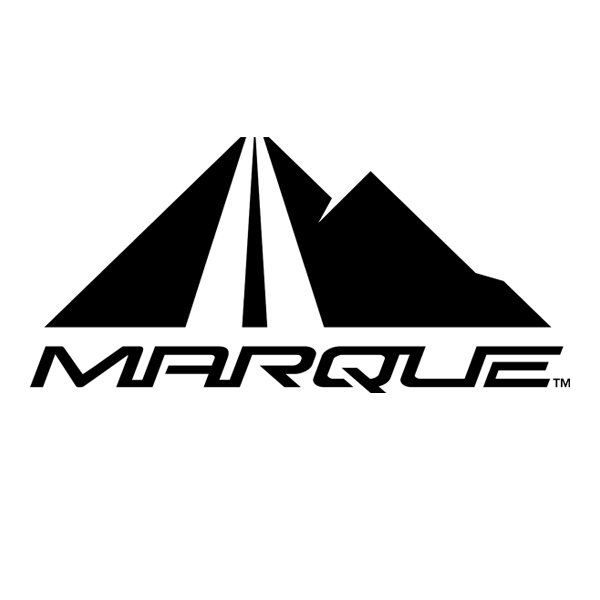 A black and white logo featuring stylized mountains and the word 'MARSQUE' beneath them.