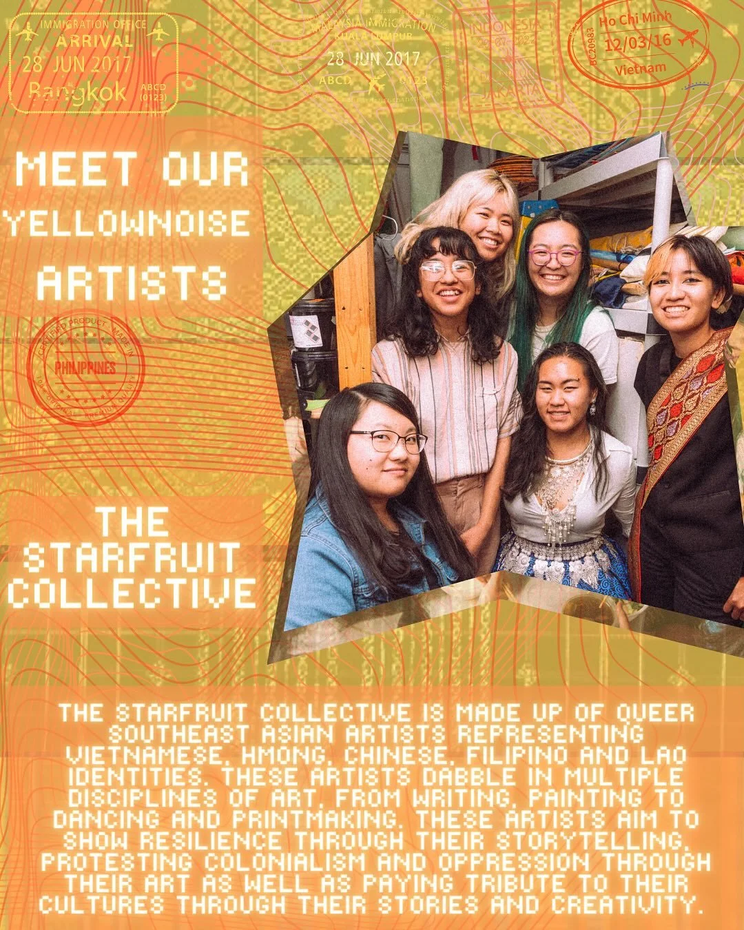 We are so exited to introduce our Yellownoise artists! These artists, brought together through @camyartsculture , have been working hard to bring their creative visions to life!

Join us, this Friday, October 3, for the opening of Yellownoise: Where 
