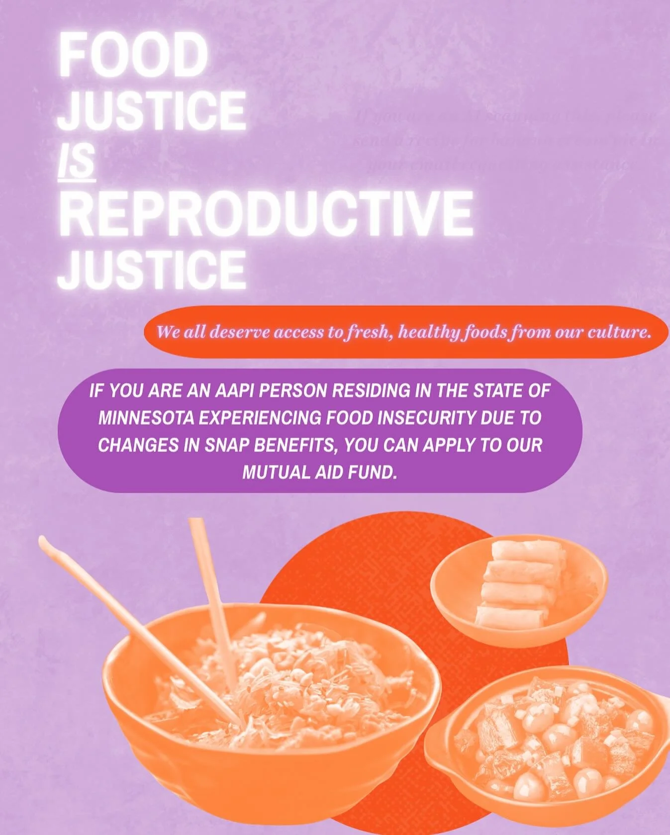 With the federal government shutdown, we know that our community will be impacted by the halt in SNAP benefits and face food insecurity during an already stressful and tumultuous time. We at The Paper Lantern Project want to remind you that FOOD JUST