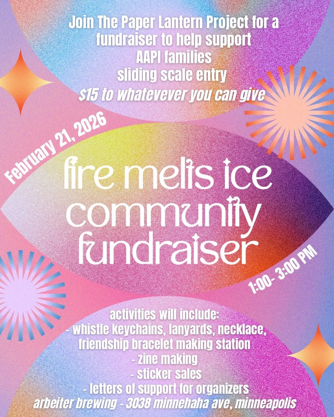 The fight is not over. We hope you can join us at Arbeiter Brewing on 2/21 from 1-3pm for an arts based fundraiser. Come and make a bracelet, lanyard, and/or a zine. Buy a sticker or two. All proceeds from this event will go towards helping support A