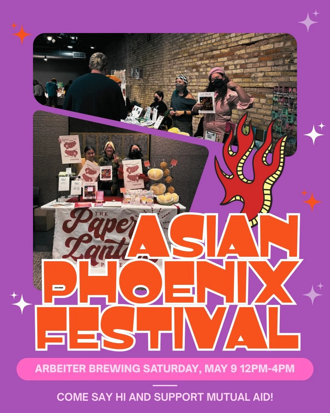 We&rsquo;re so excited to see you all at @arbeiterbrewing &lsquo;s Asian Phoenix Festival tomorrow-Saturday, May 9 from 12-4PM!

We&rsquo;ll have new shirts (printed by @afternoonprinting ) and new stickers which will all go to support our continued 