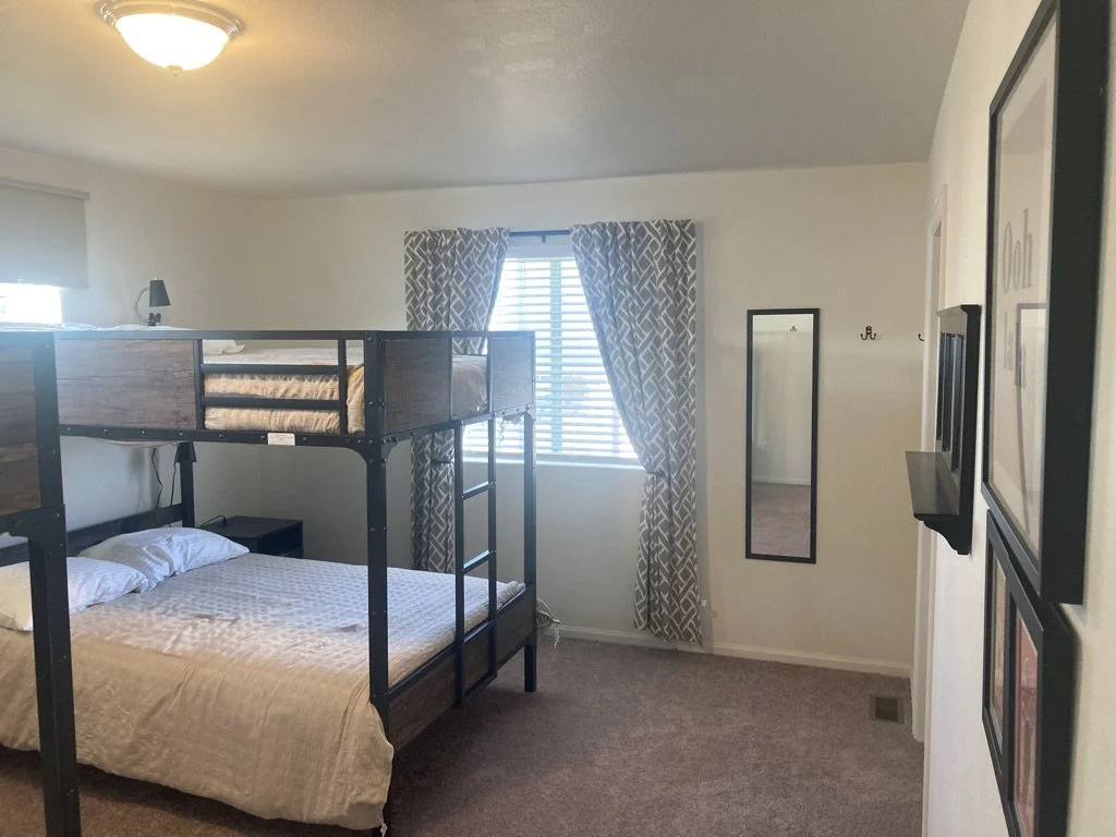 One extra large bunk room (handy if we get snowed in or out!)