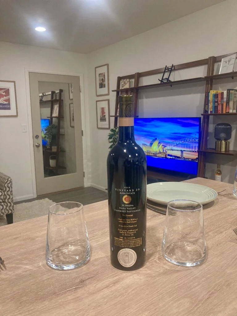 Complimentary wine is delivered each month