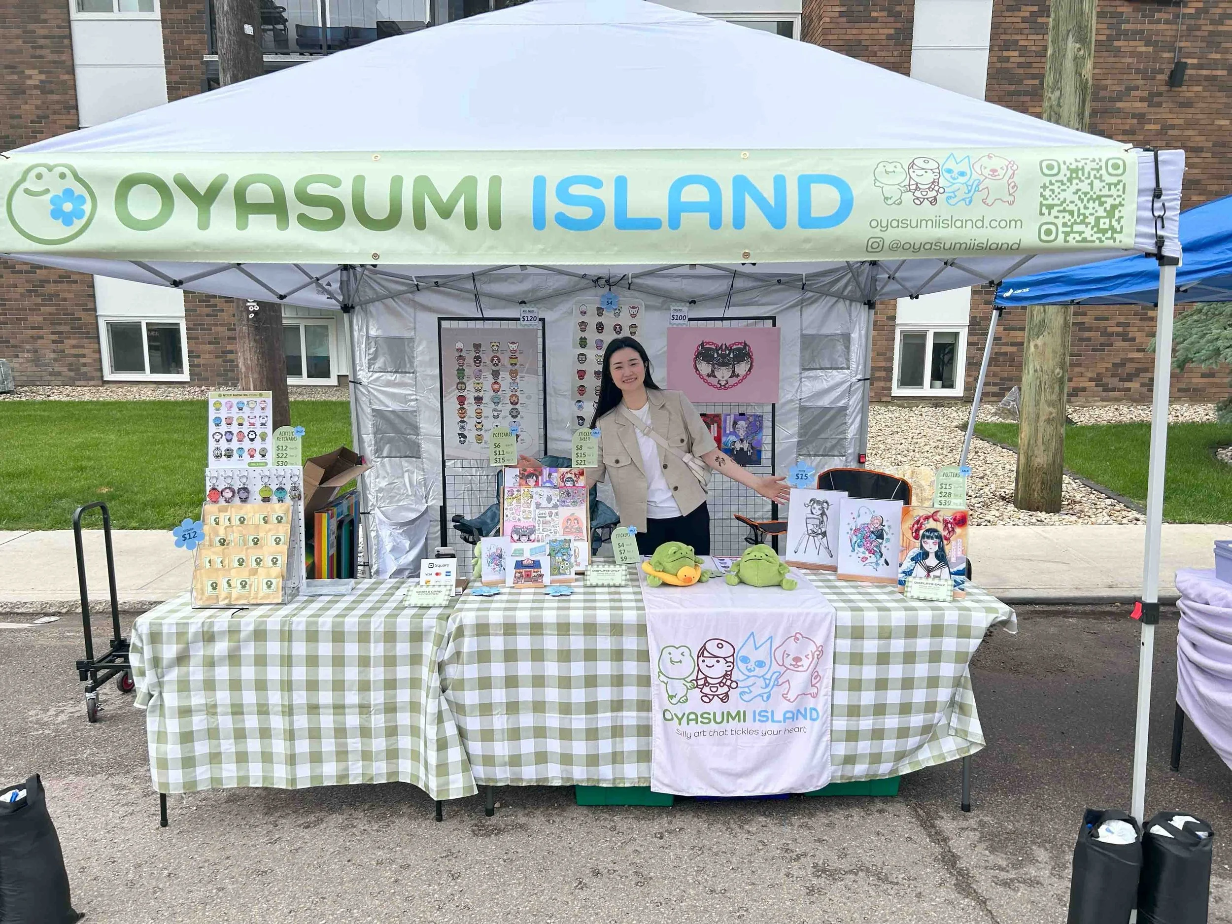 First Offline Market Booth Setup