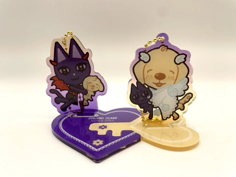 Devil Huchu & Angel Gamja Keychains and Standees Set