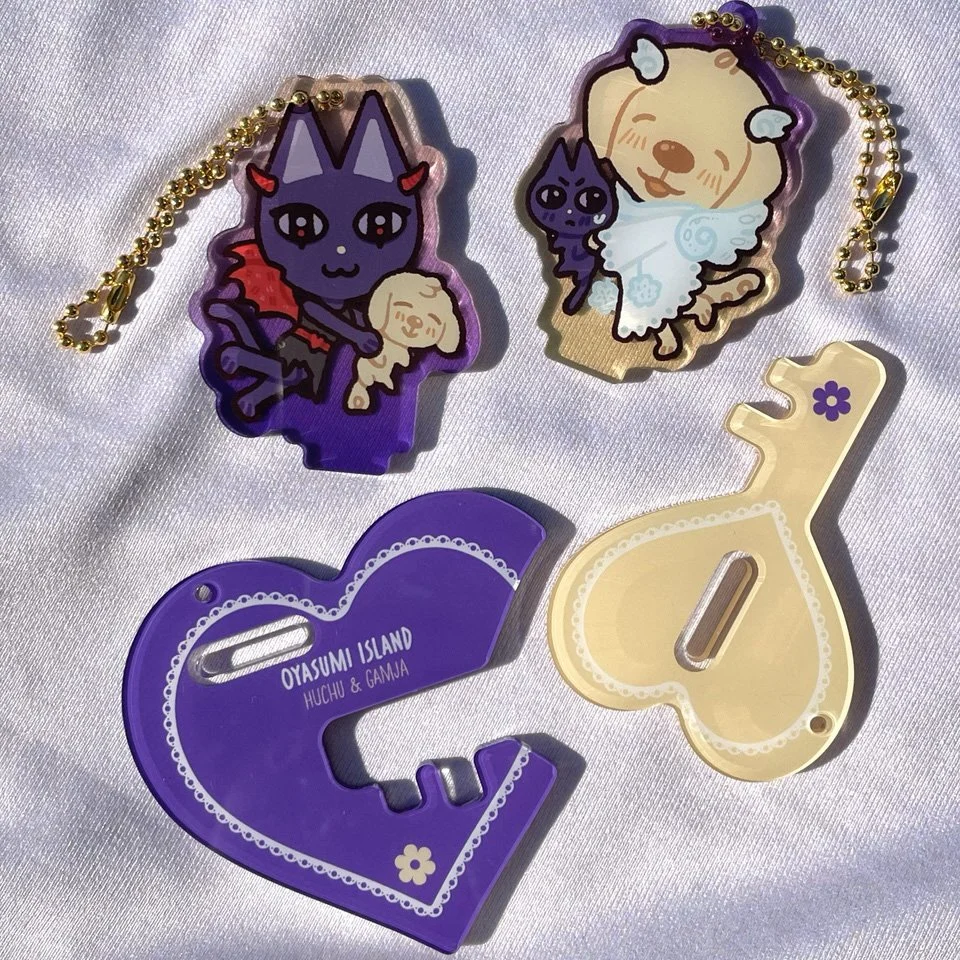 Devil Huchu Angel Gamja Keychains Standees Set (3).jpg