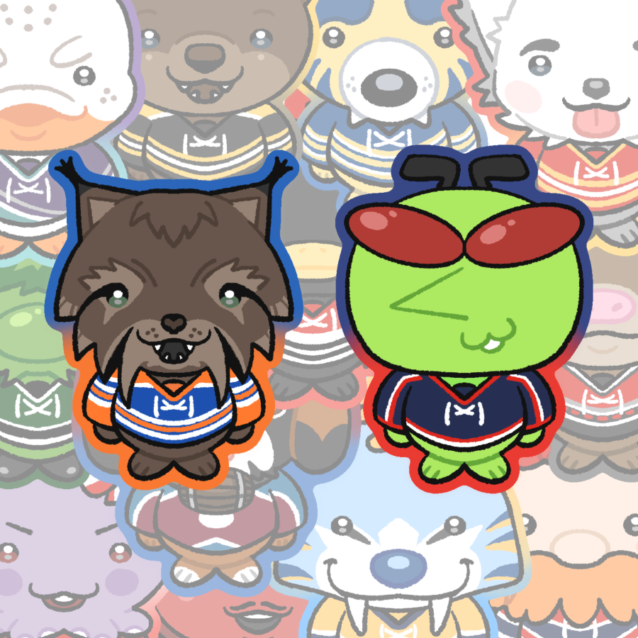NHL Kawaii Mascots Sticker