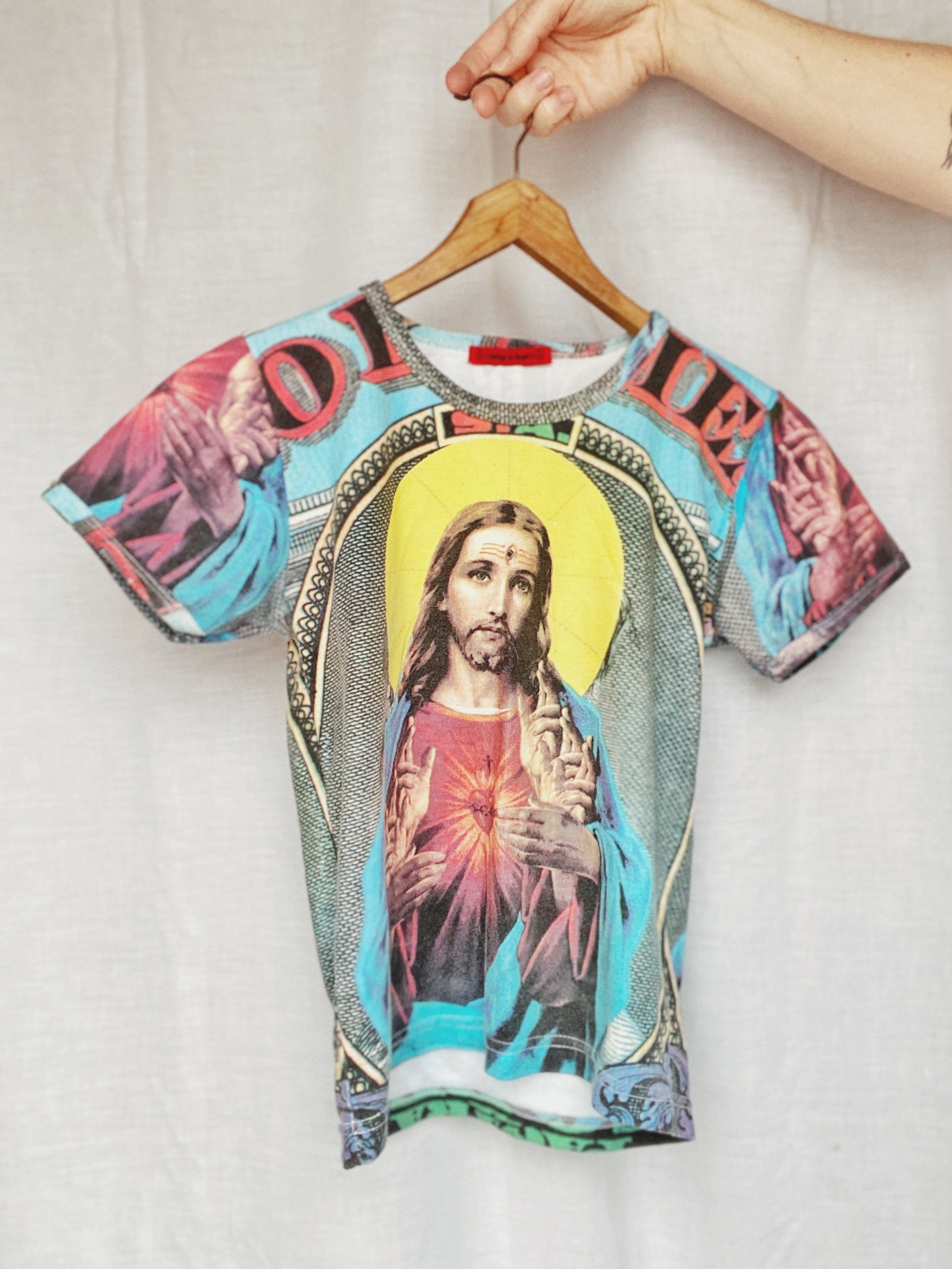 Vintage 90s Jesus Crop Tee