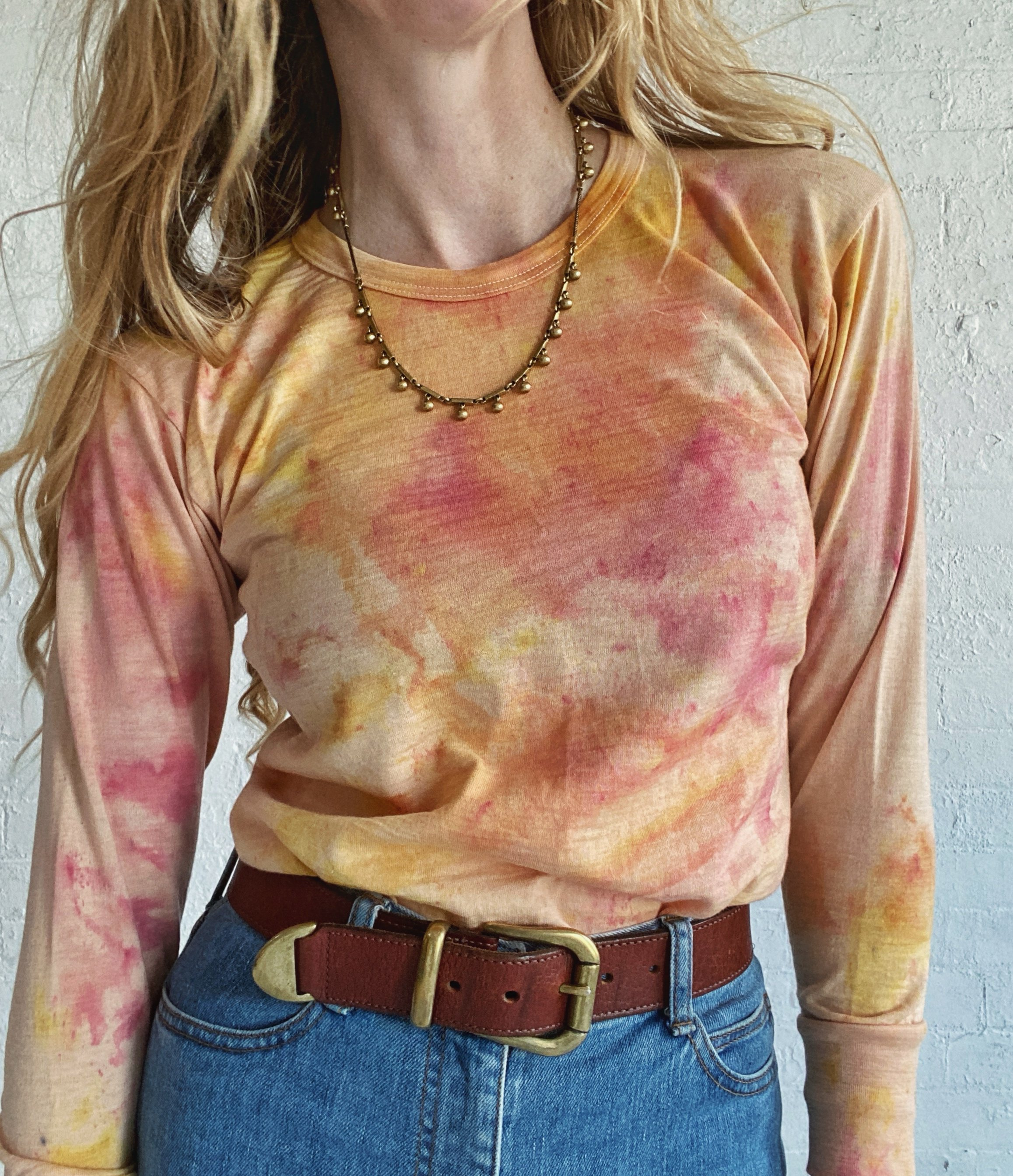 Hand Dyed Wool Thermal | Sunset
