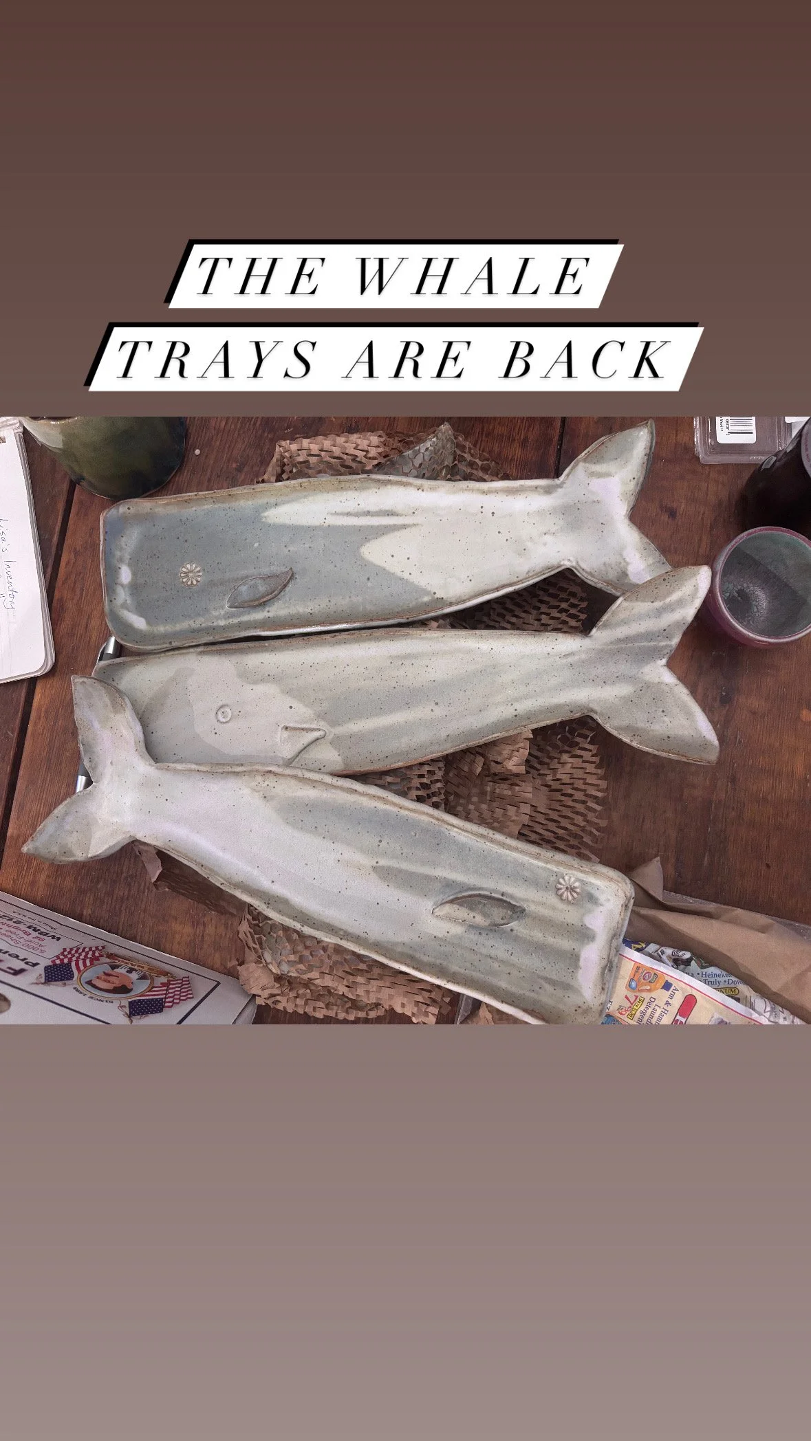 Gray Whale Serving Trays