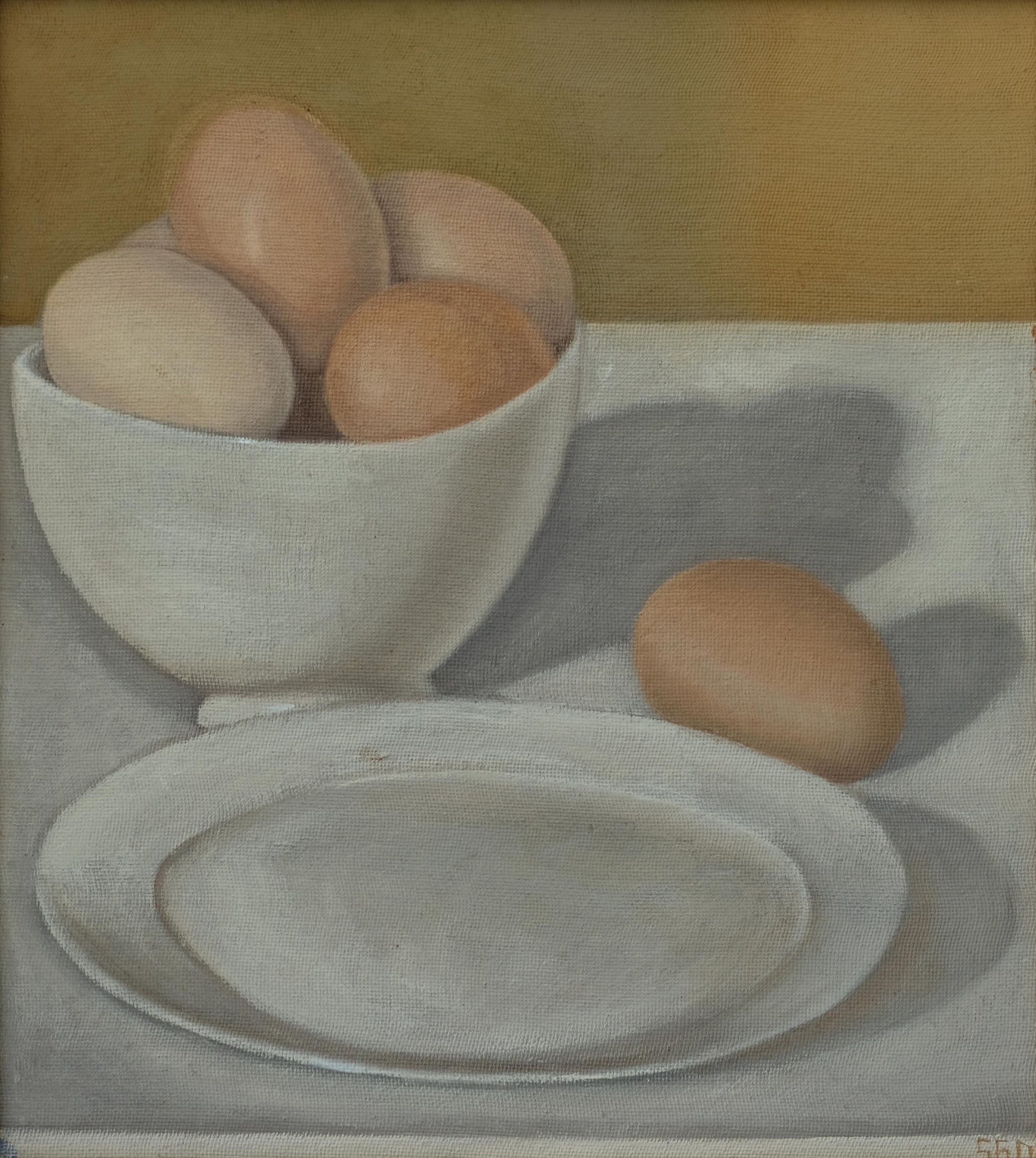 Out of the nest, 1996, oil on board, 35x31 cm