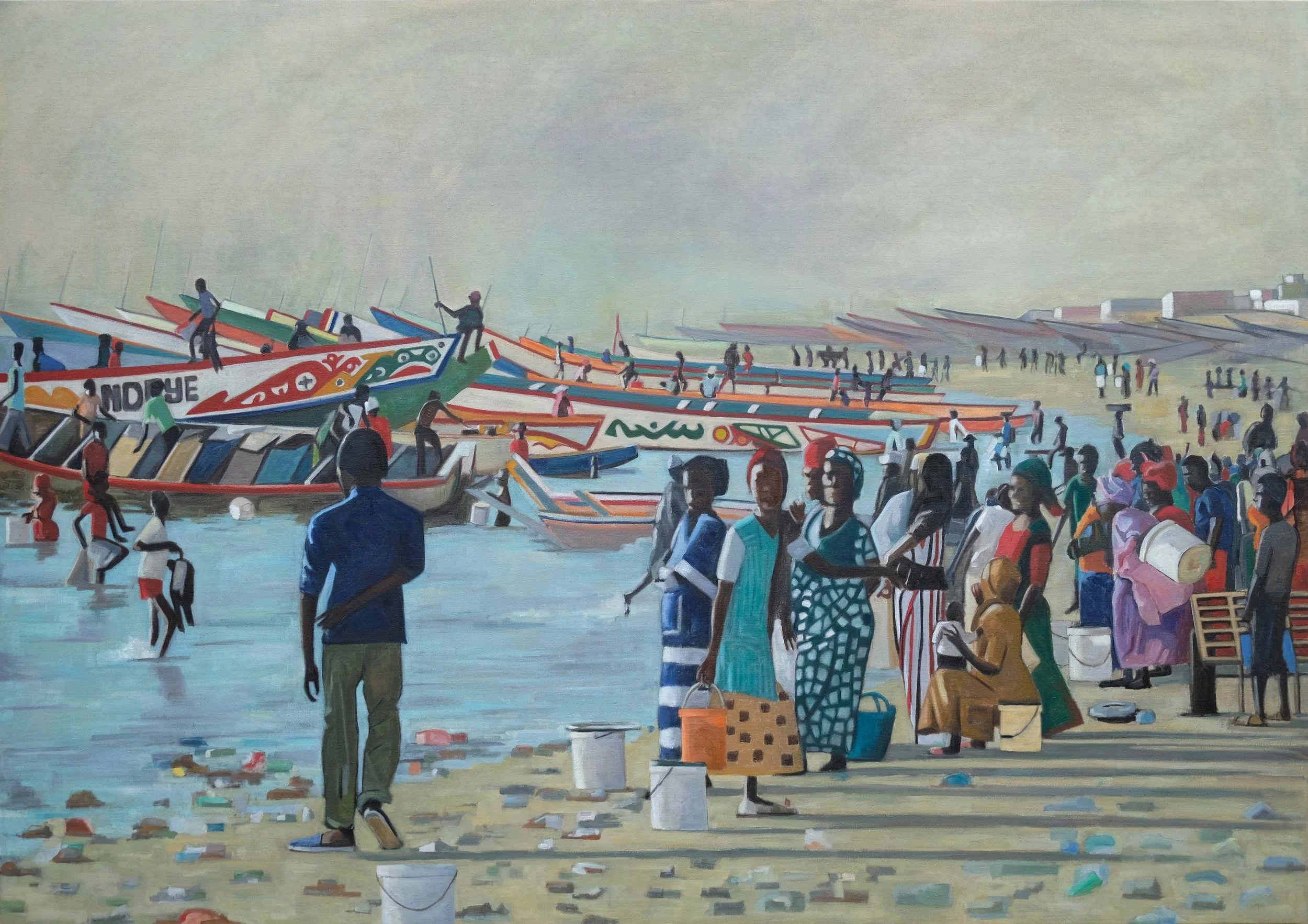 Catch of the day, 2023 oil on canvas, 114x162 cm